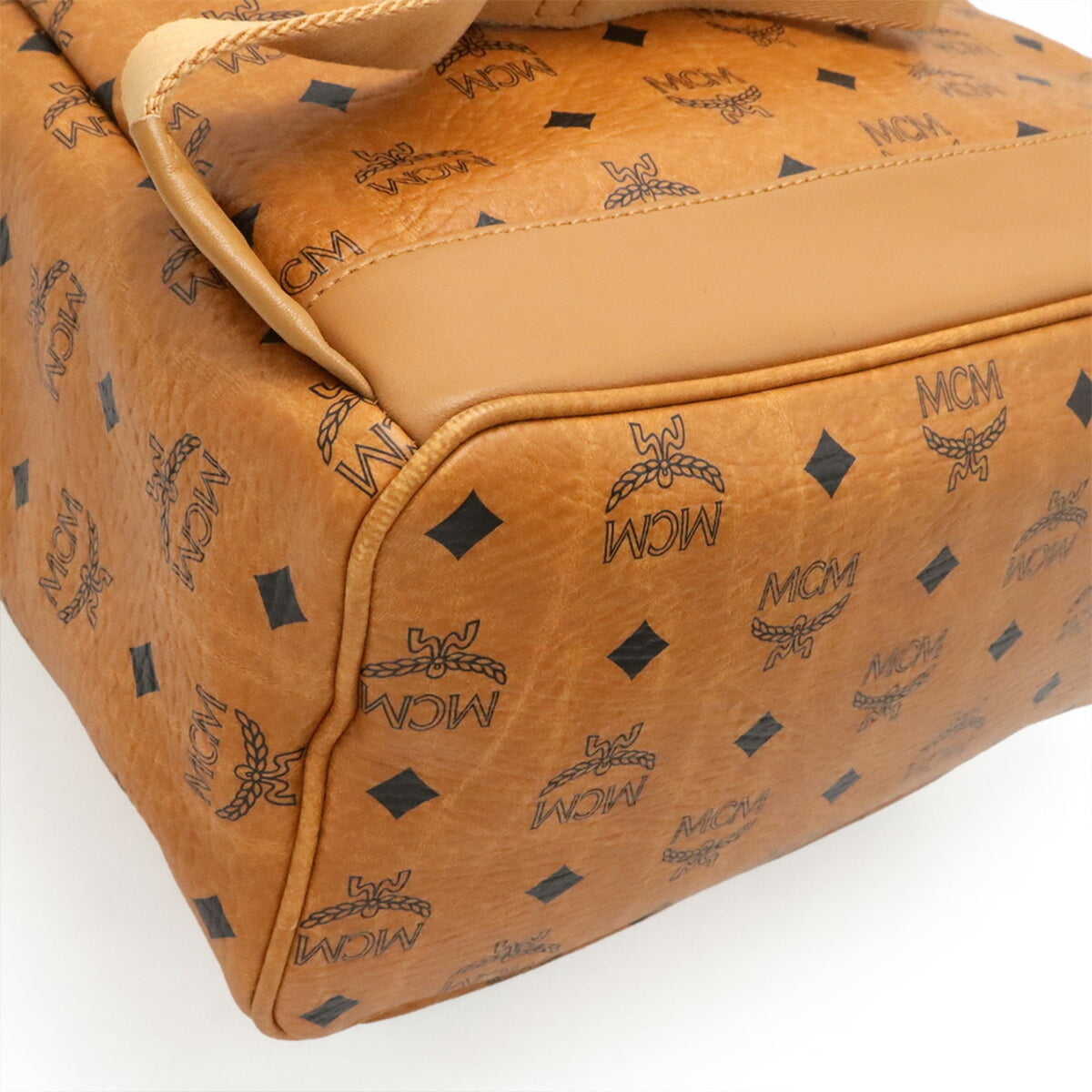 Mcm Brown Coated Canvas Backpack (Pre-Owned)