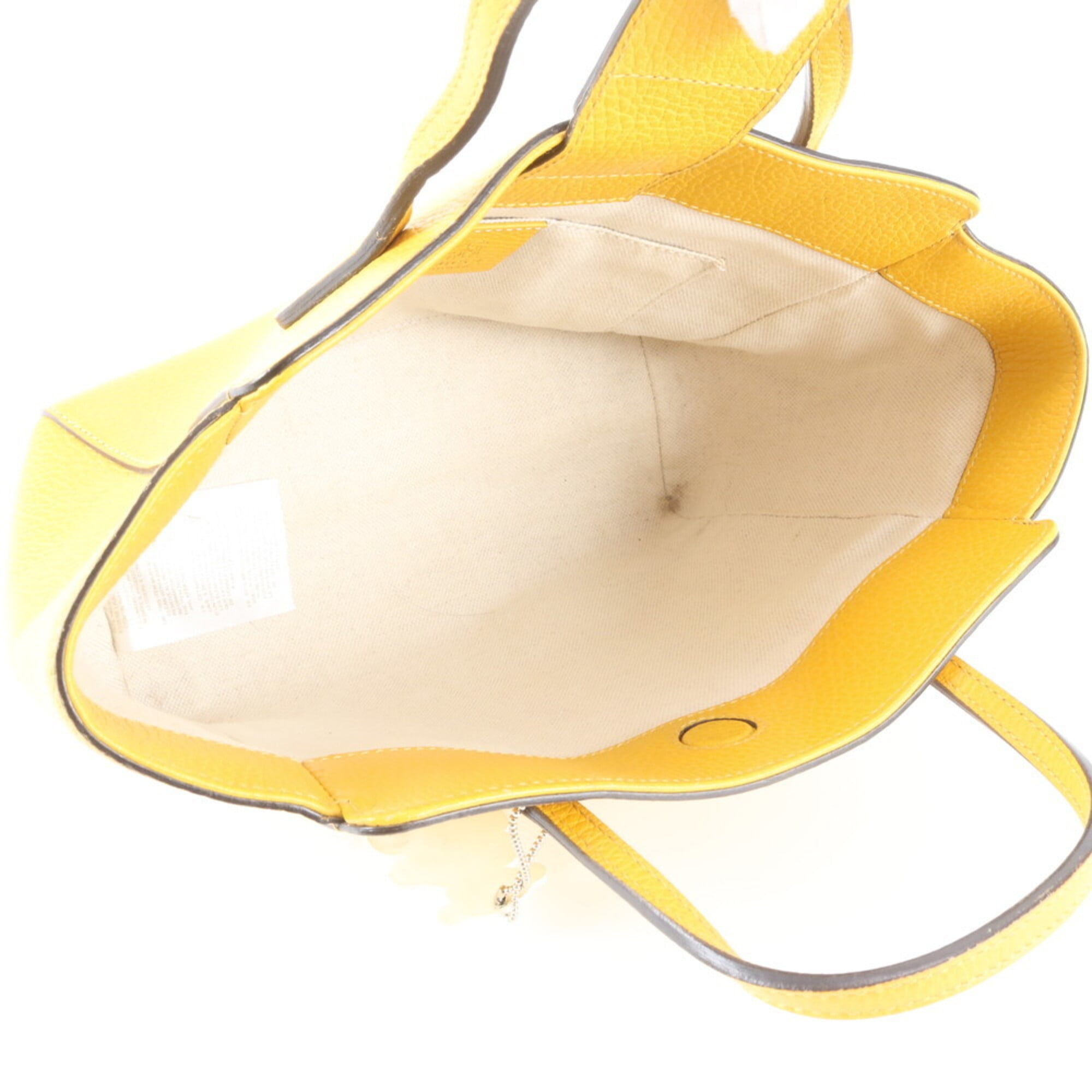 Gucci Gucci Swing Mustard Yellow Leather Handbag (Pre-Owned)