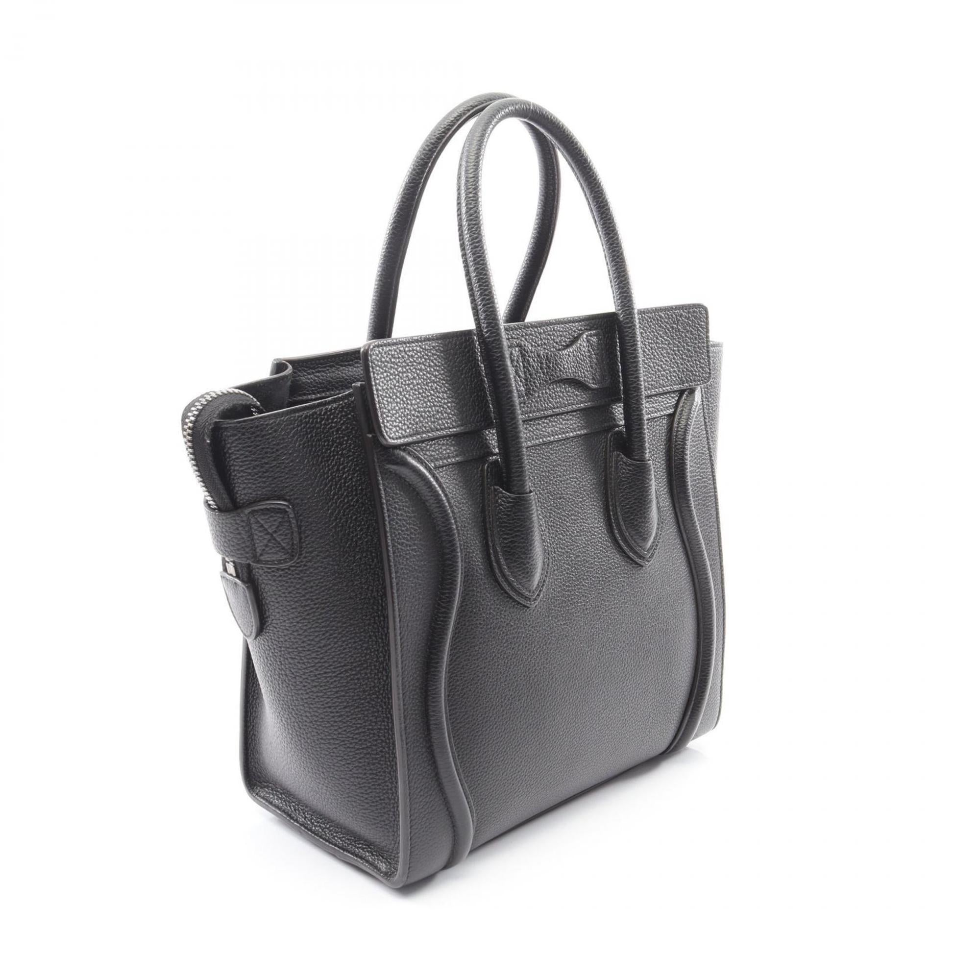 Celine Black Leather Handbag Tote Bag (Pre-Owned)