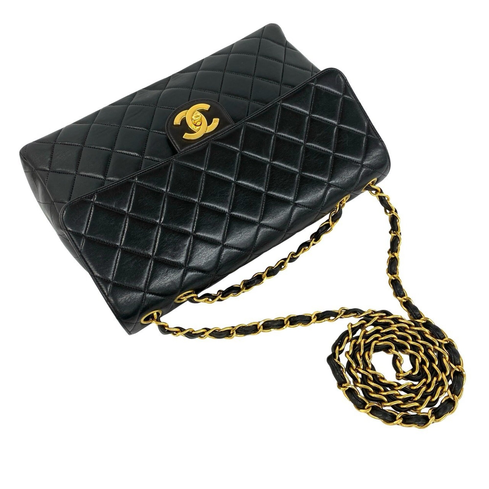 Chanel Black Leather Shoulder Bag (Pre-Owned)