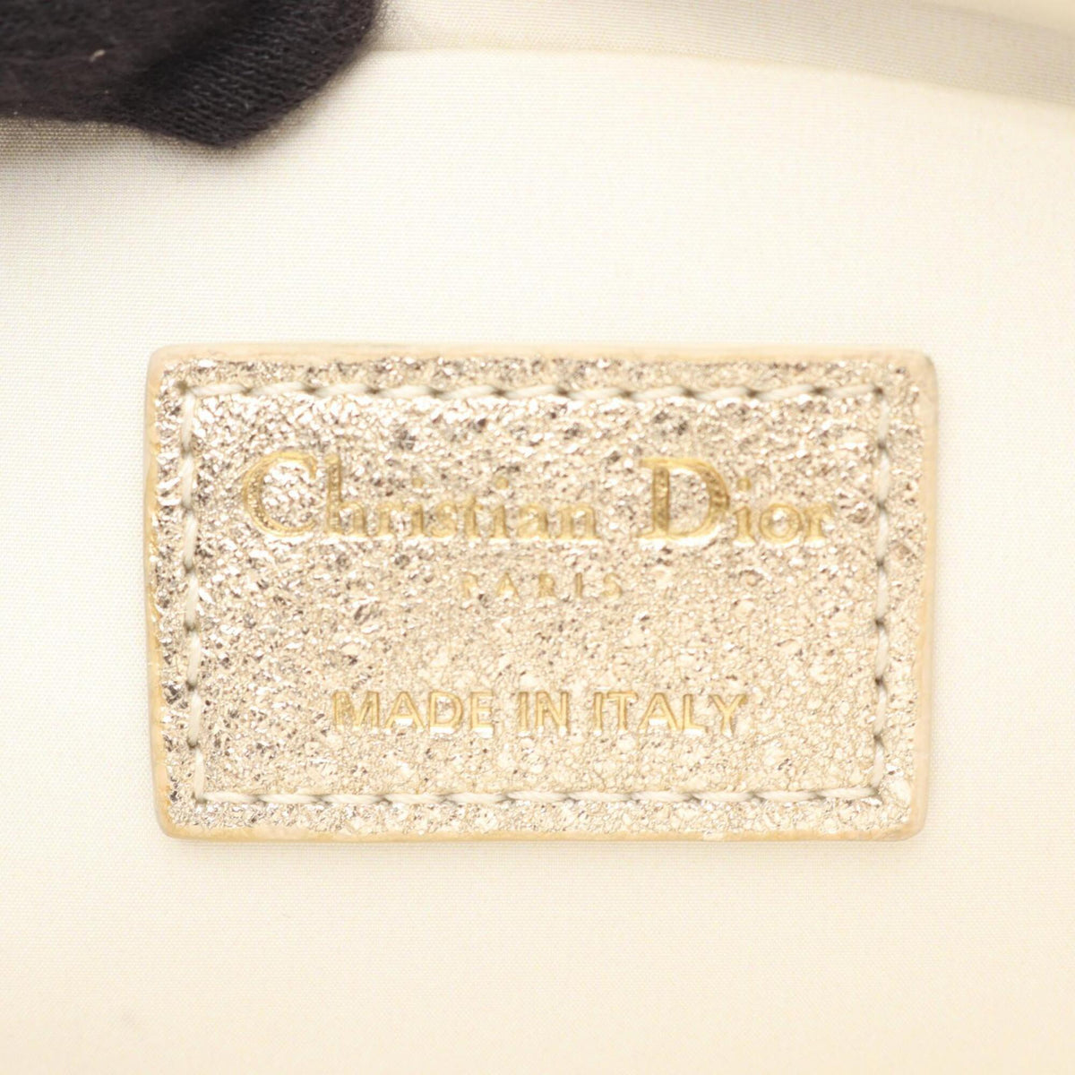 Christian Dior Gold Leather Handbag Shoulder Bag (Pre-Owned)