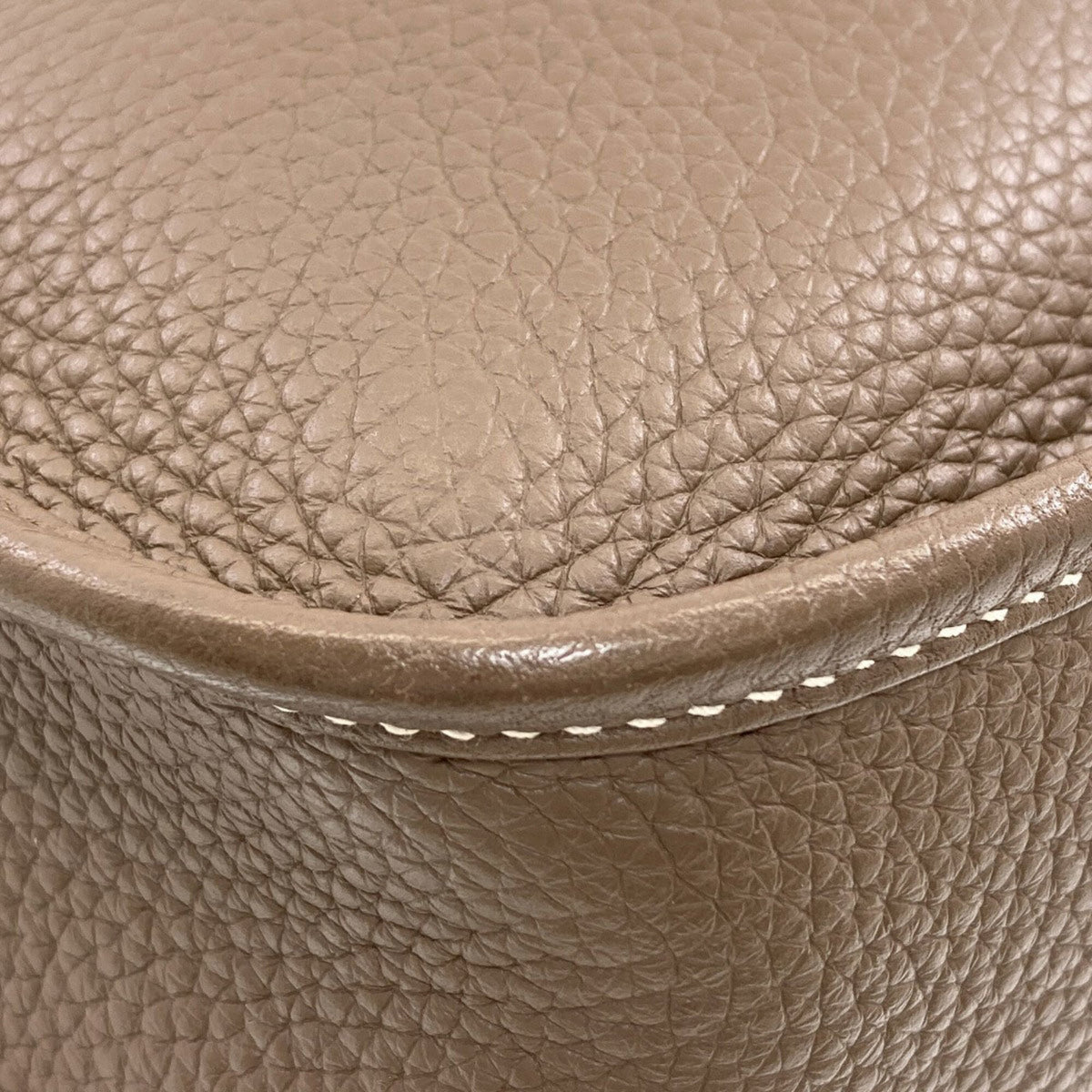 Hermes Etoupe Gray Taurillon Clemence Leather Shoulder Bag (Pre-Owned)