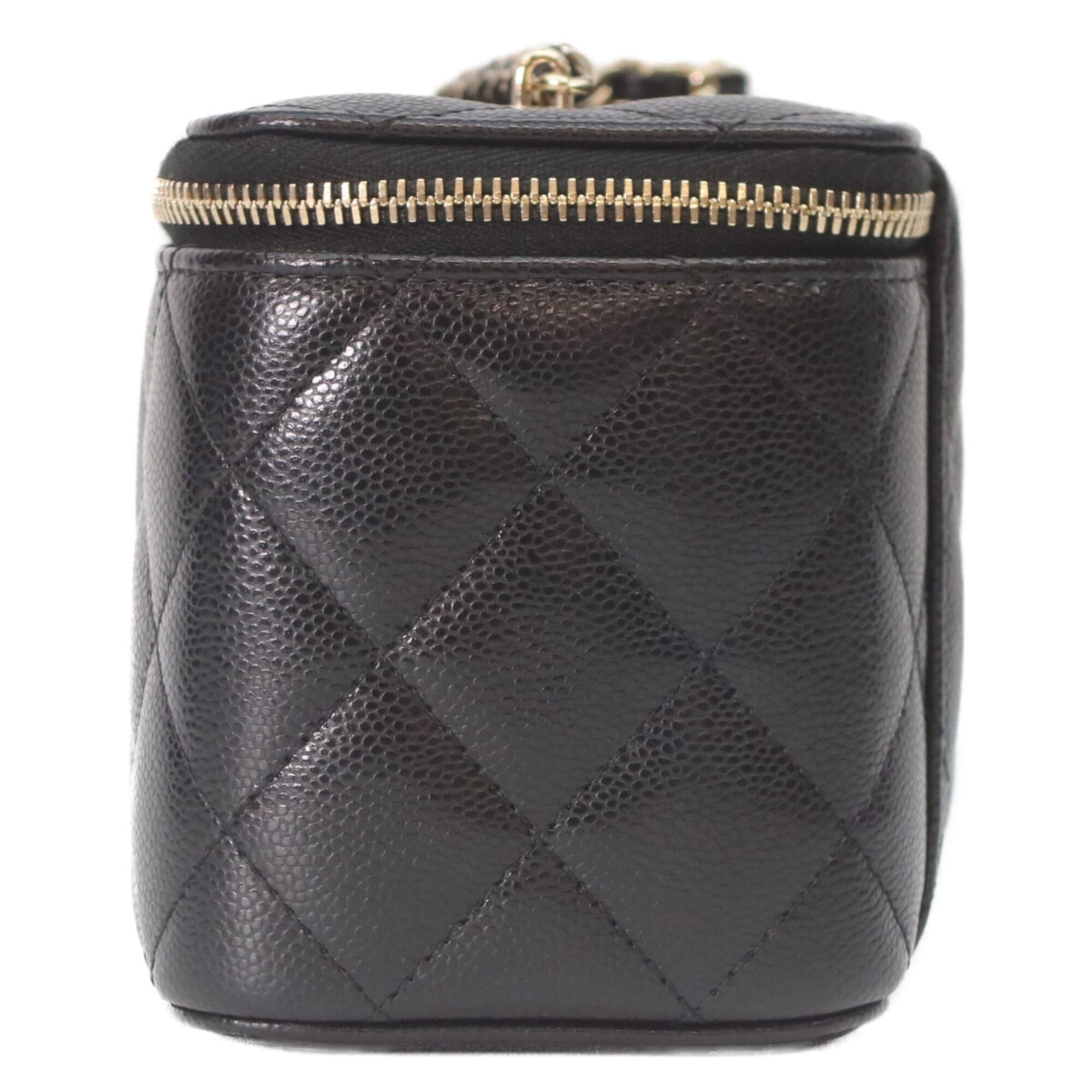 Chanel Black Grained Calfskin Shoulder Bag (Pre-Owned)