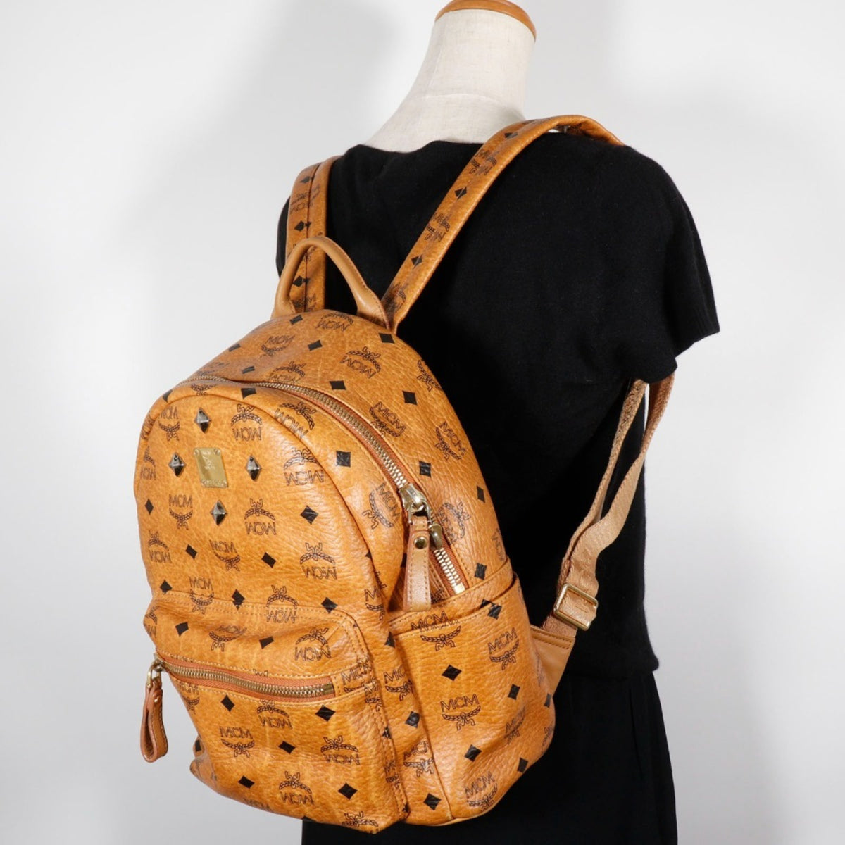 Mcm Brown Pvc Backpack (Pre-Owned)
