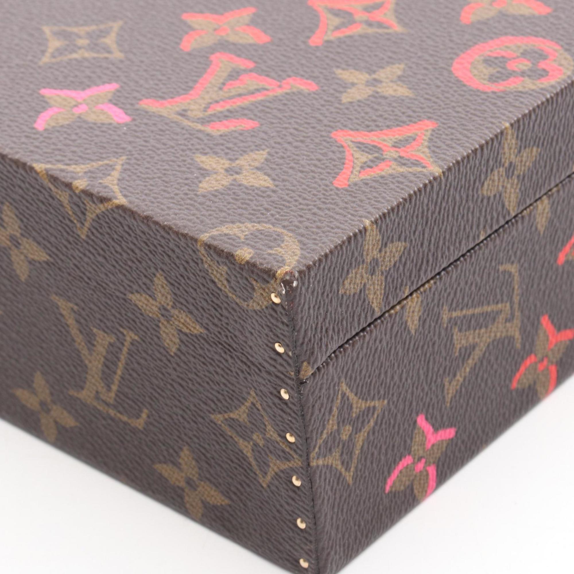 Louis Vuitton Brown Multi-Color Monogram Coated Canvas Leather Handbag Pouch (Pre-Owned)