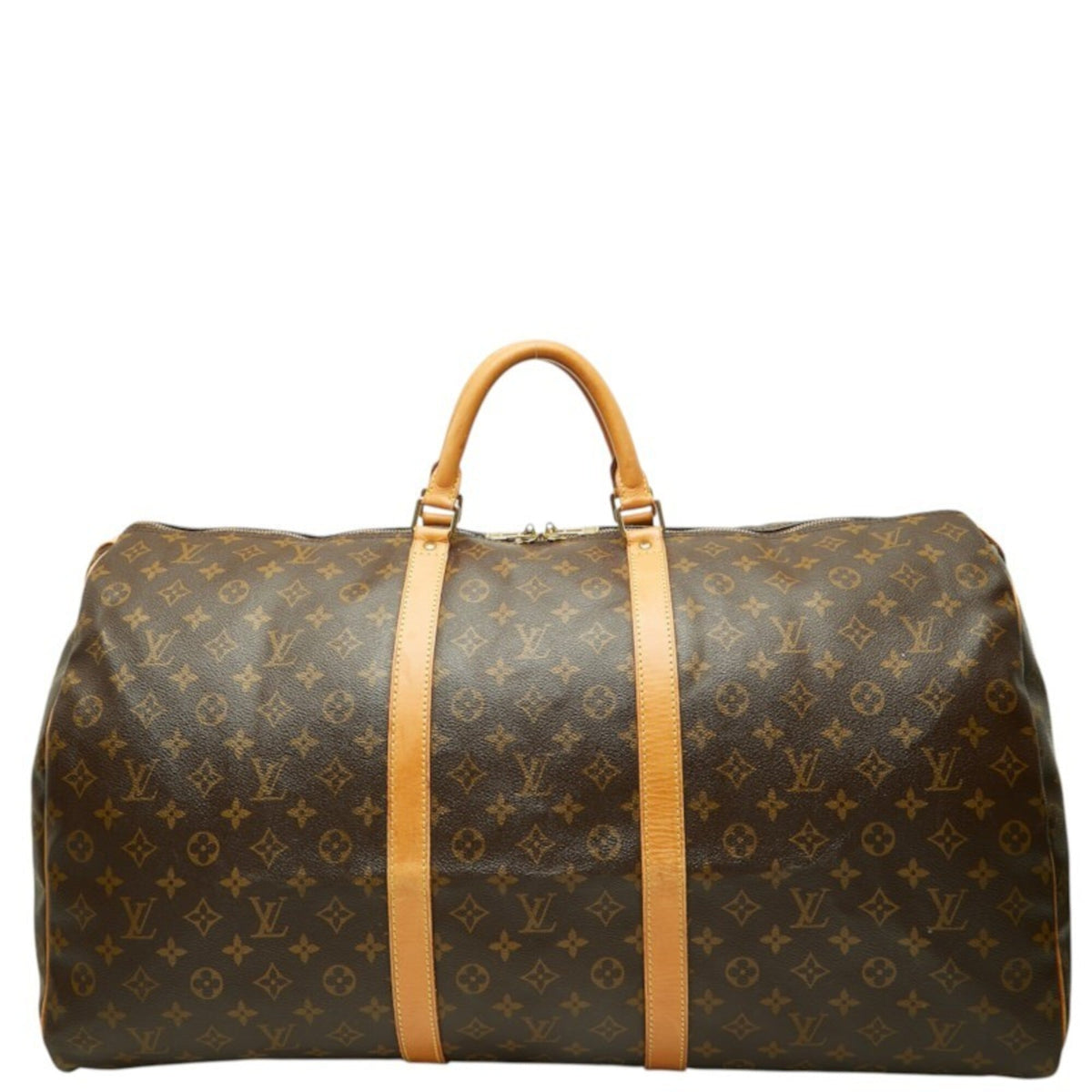 Louis Vuitton Brown Pvc Leather Boston Bag (Pre-Owned)