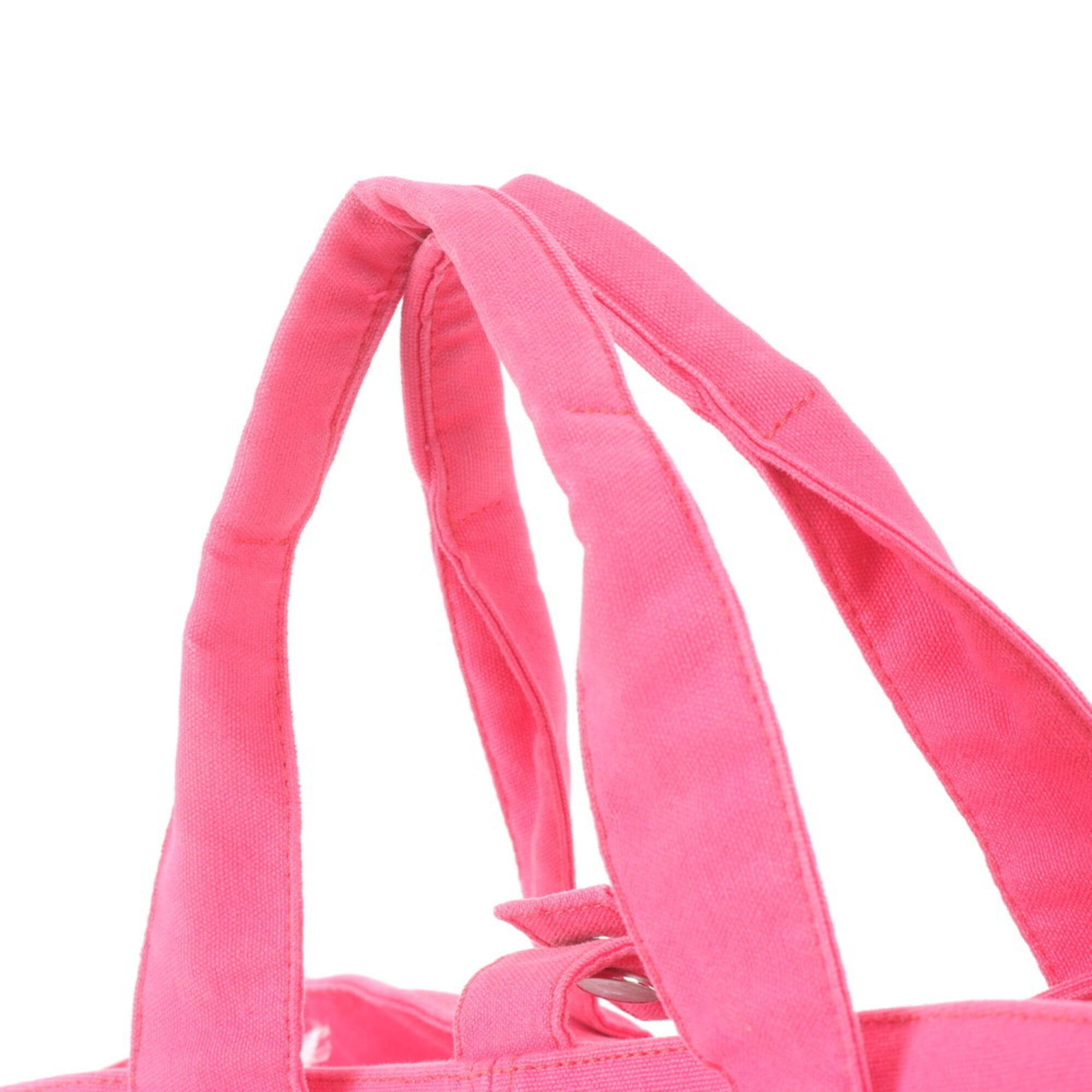 Hermes Pink Leather Canvas Handbag Pouch Shoulder Bag Tote Bag (Pre-Owned)