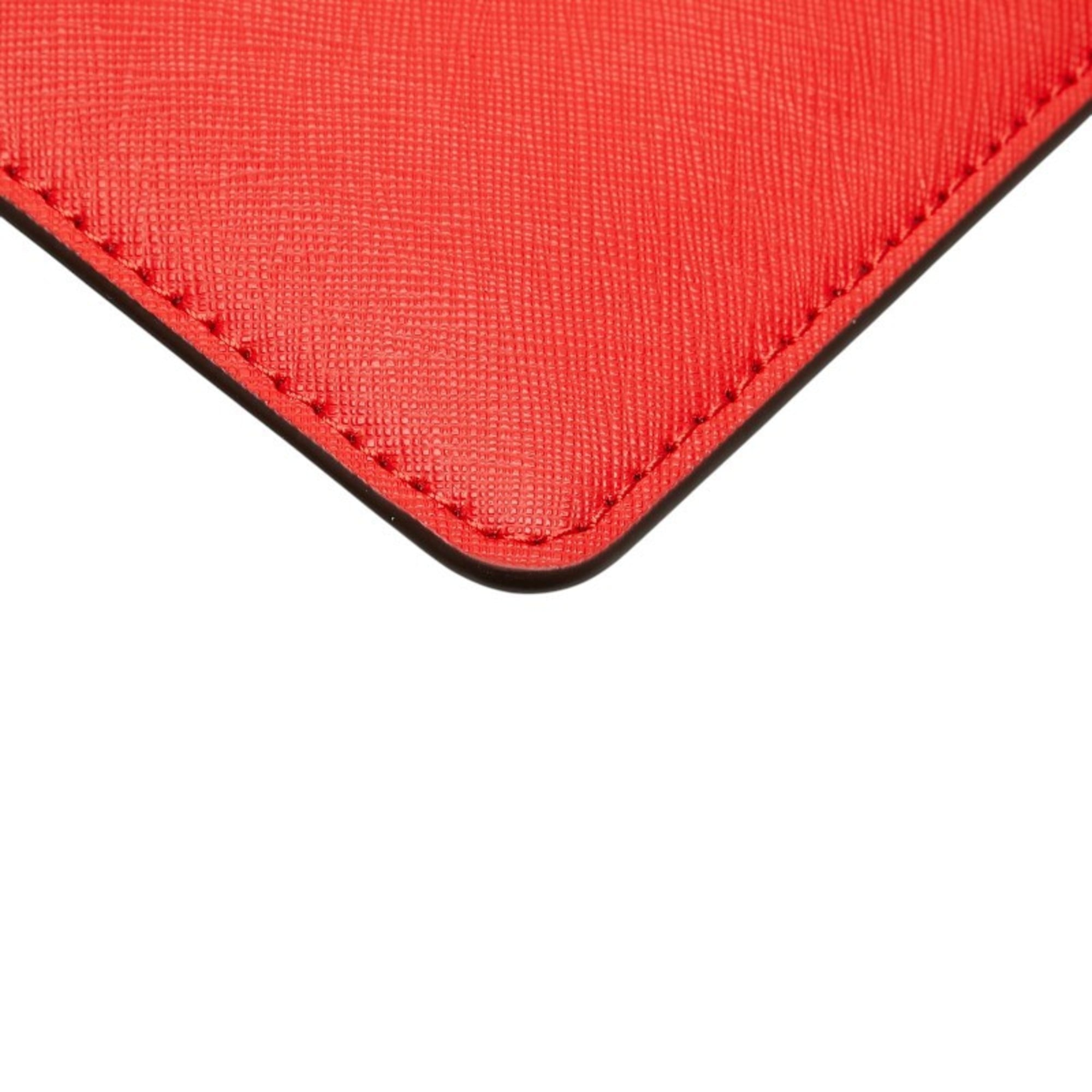 Michael Kors Red Color Leather Clutch Bag (Pre-Owned)
