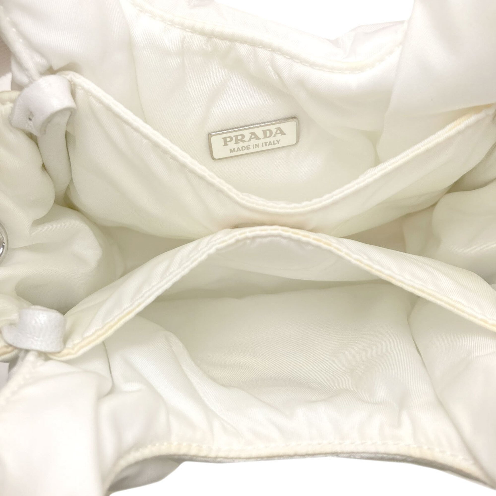 Prada White Nylon Handbag (Pre-Owned)