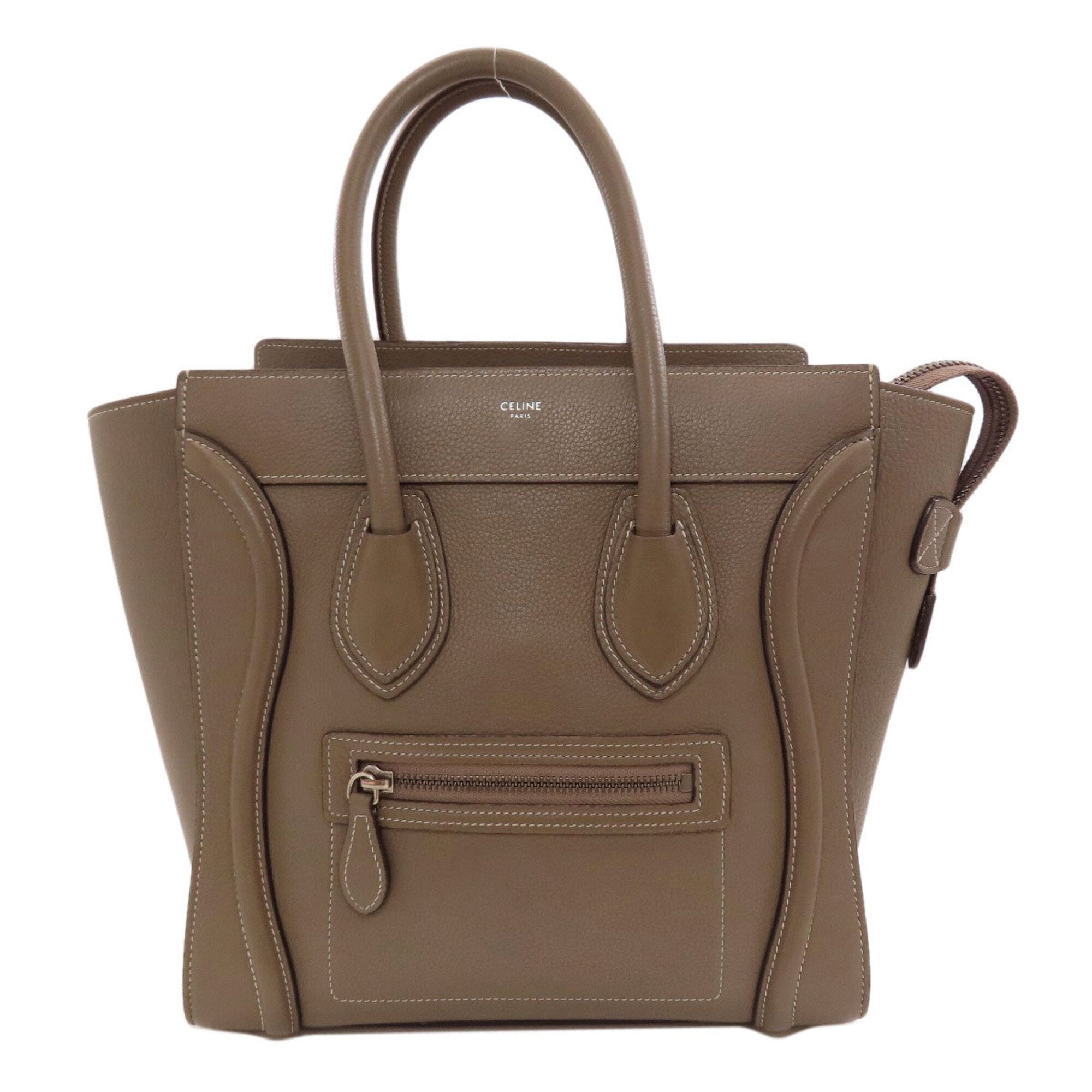 Celine Gray Leather Handbag (Pre-Owned)