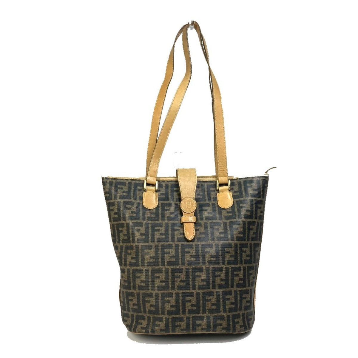 Fendi Zucca Brown Zucca Shoulder Bag Tote Bag (Pre-Owned)