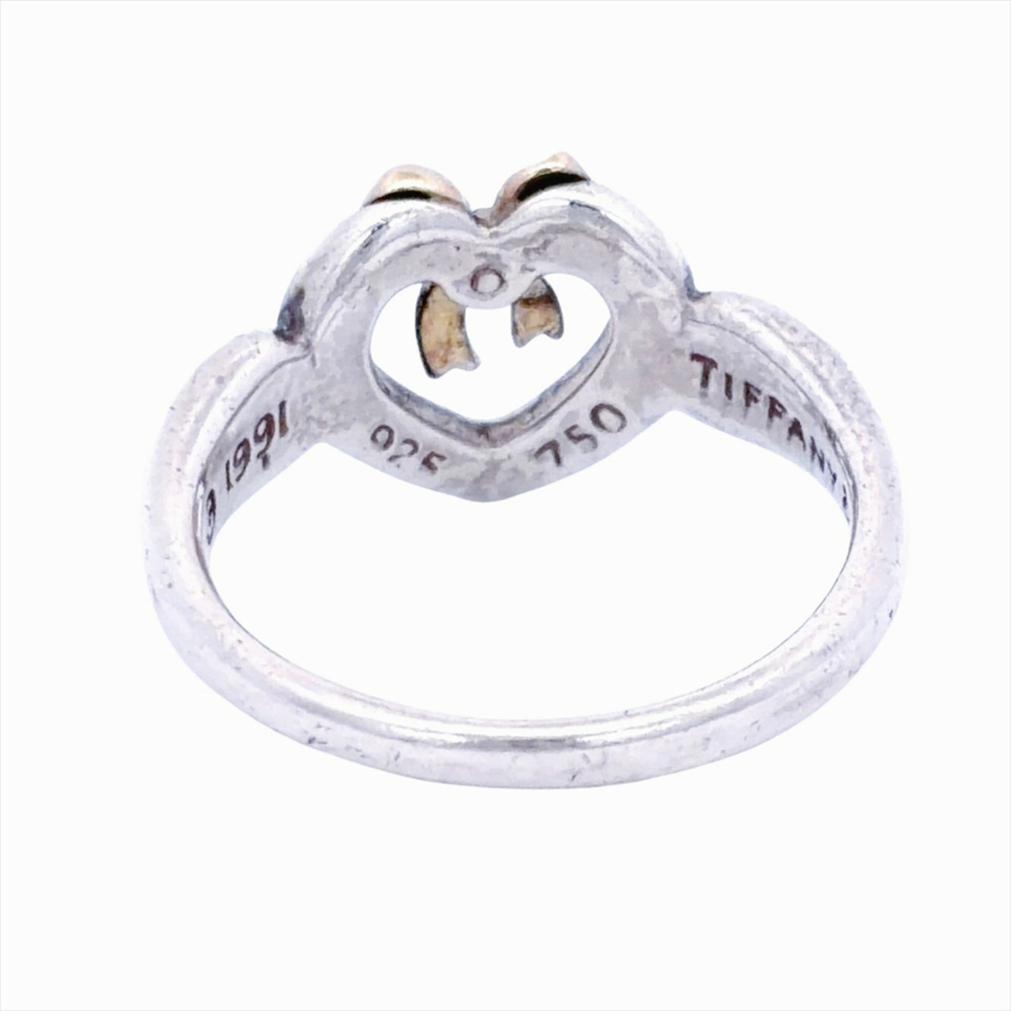 Tiffany Silver Yellow Gold (18K) Silver 925 Band Ring (Pre-Owned)