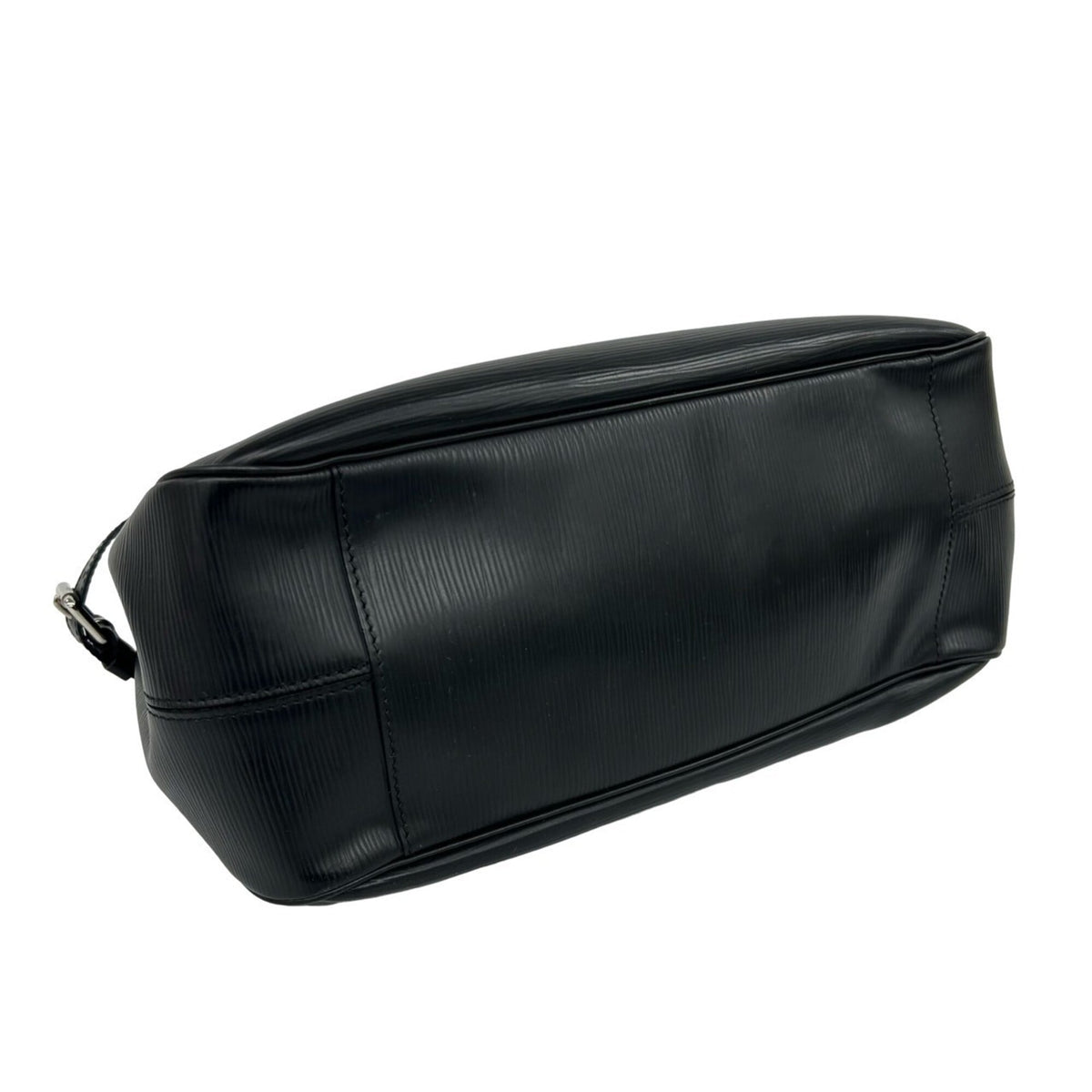 Louis Vuitton Black Leather Boston Bag Handbag Tote Bag (Pre-Owned)