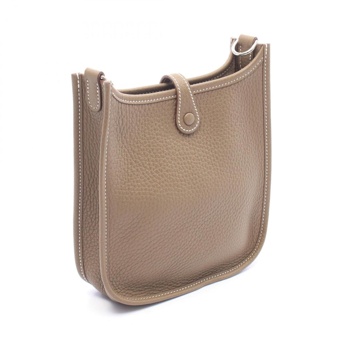 Hermes Etoupe Gray Taurillon Clemence Leather Handbag Shoulder Bag (Pre-Owned)