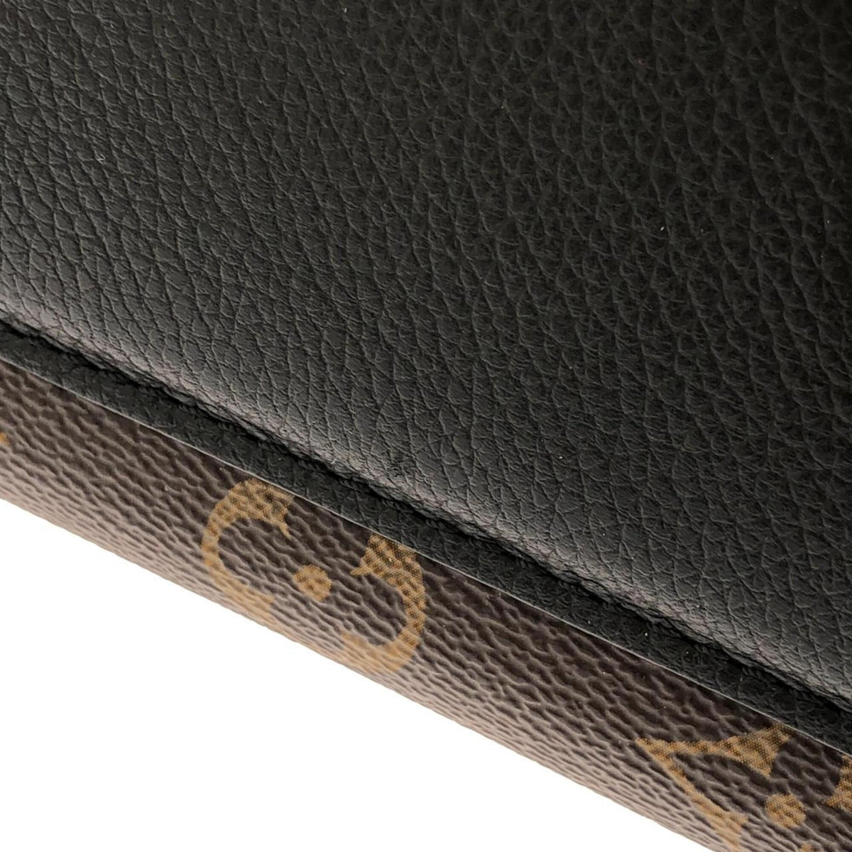 Louis Vuitton Monogram Black Marron Coated Canvas Shoulder Bag (Pre-Owned)