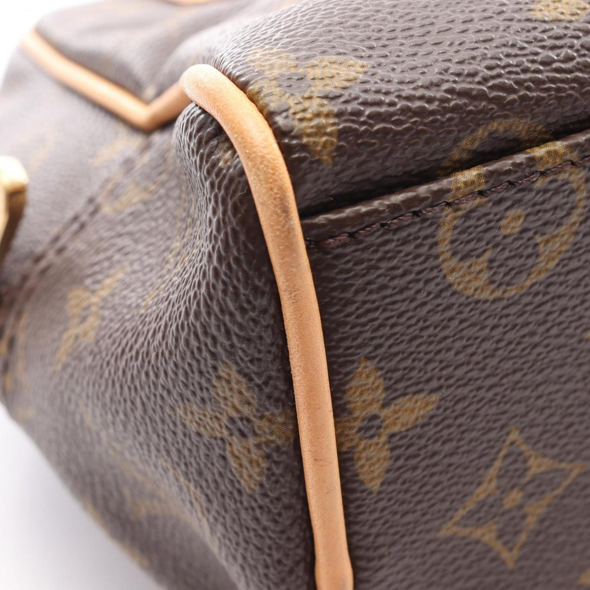 Louis Vuitton Brown Coated Canvas Leather Handbag (Pre-Owned)