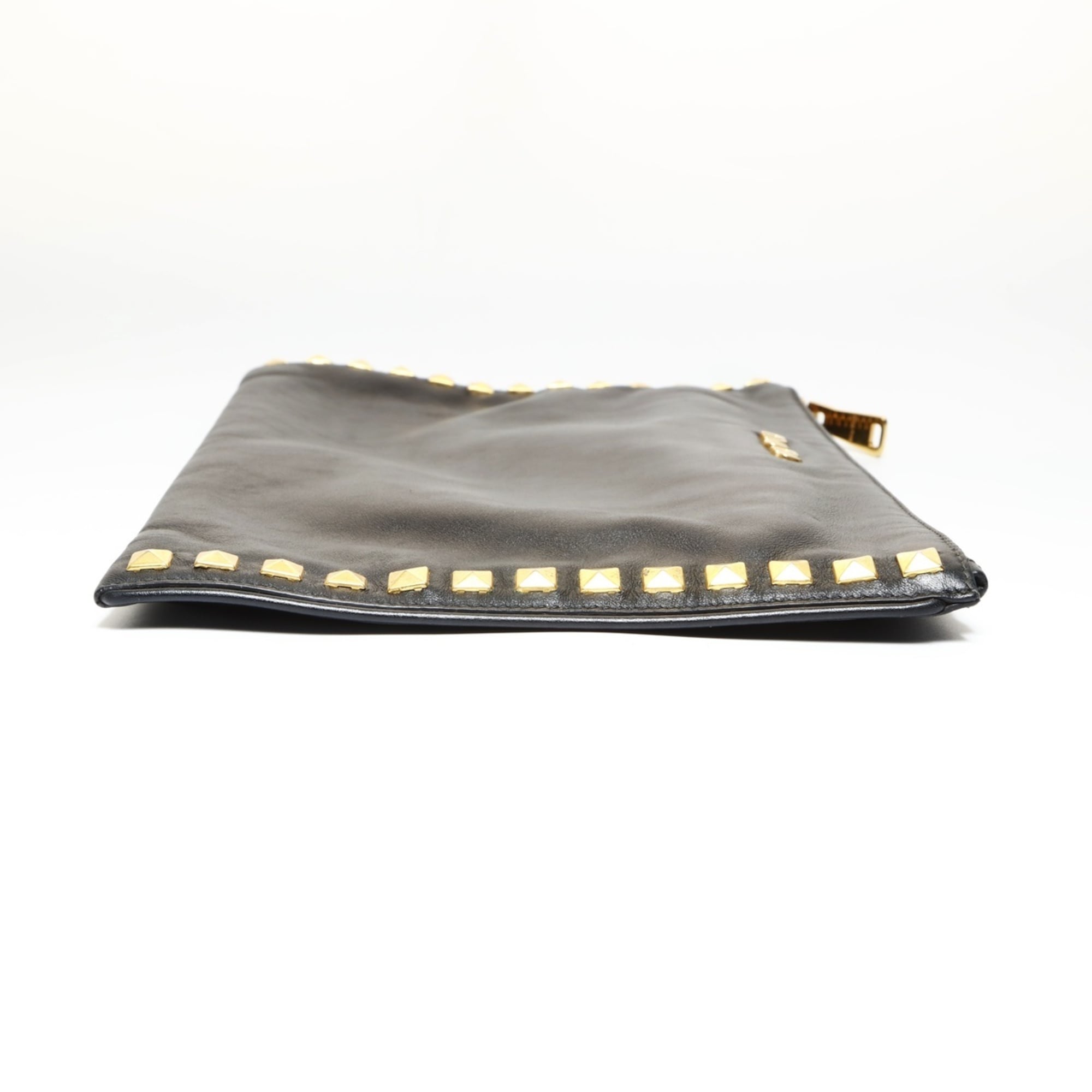 Miu Miu Black Leather Clutch Bag (Pre-Owned)