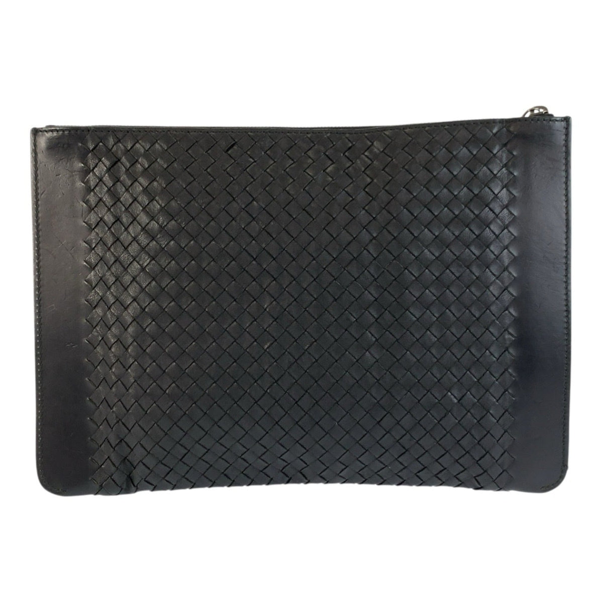 Bottega Veneta Black Leather Clutch Bag (Pre-Owned)
