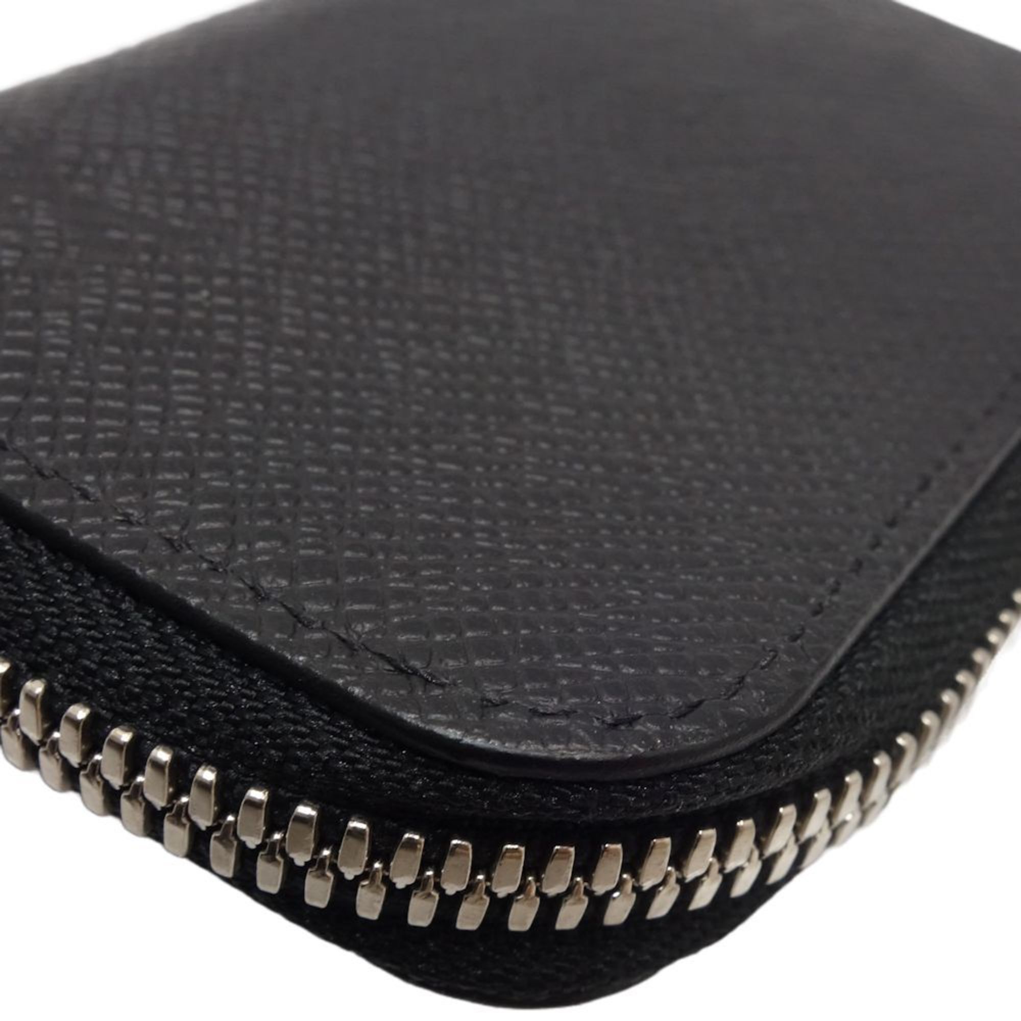 Louis Vuitton Noir Taiga Leather Coin Purse/Coin Case (Pre-Owned)