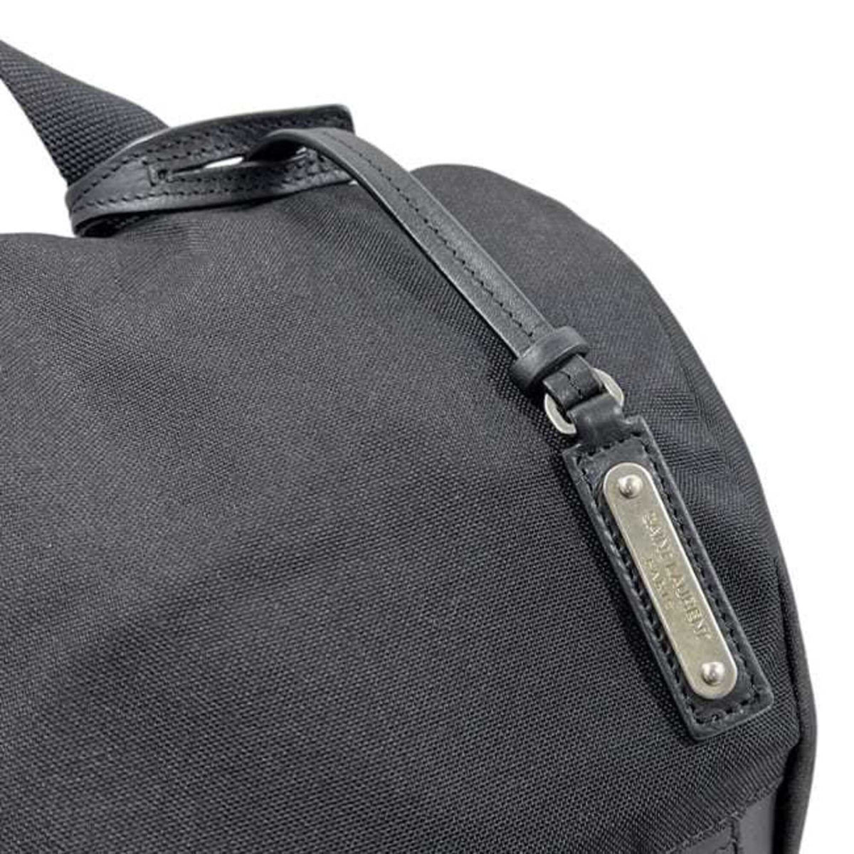 Saint Laurent Black Canvas Leather Backpack (Pre-Owned)
