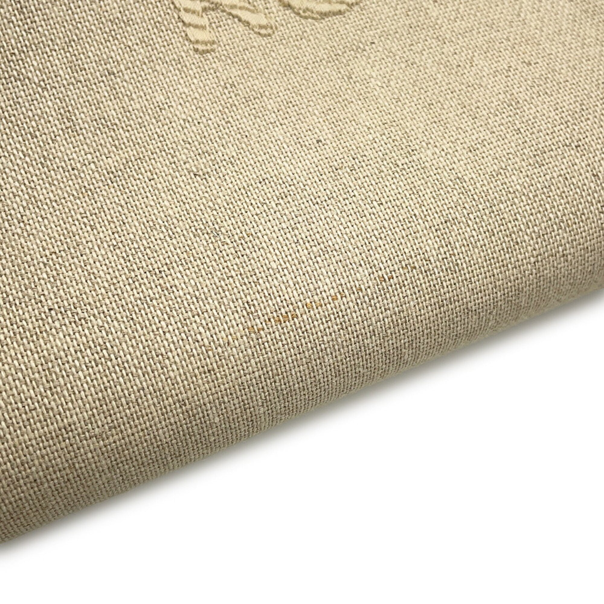 Fendi Brown Ivory Canvas Leather Handbag Shoulder Bag Tote Bag (Pre-Owned)