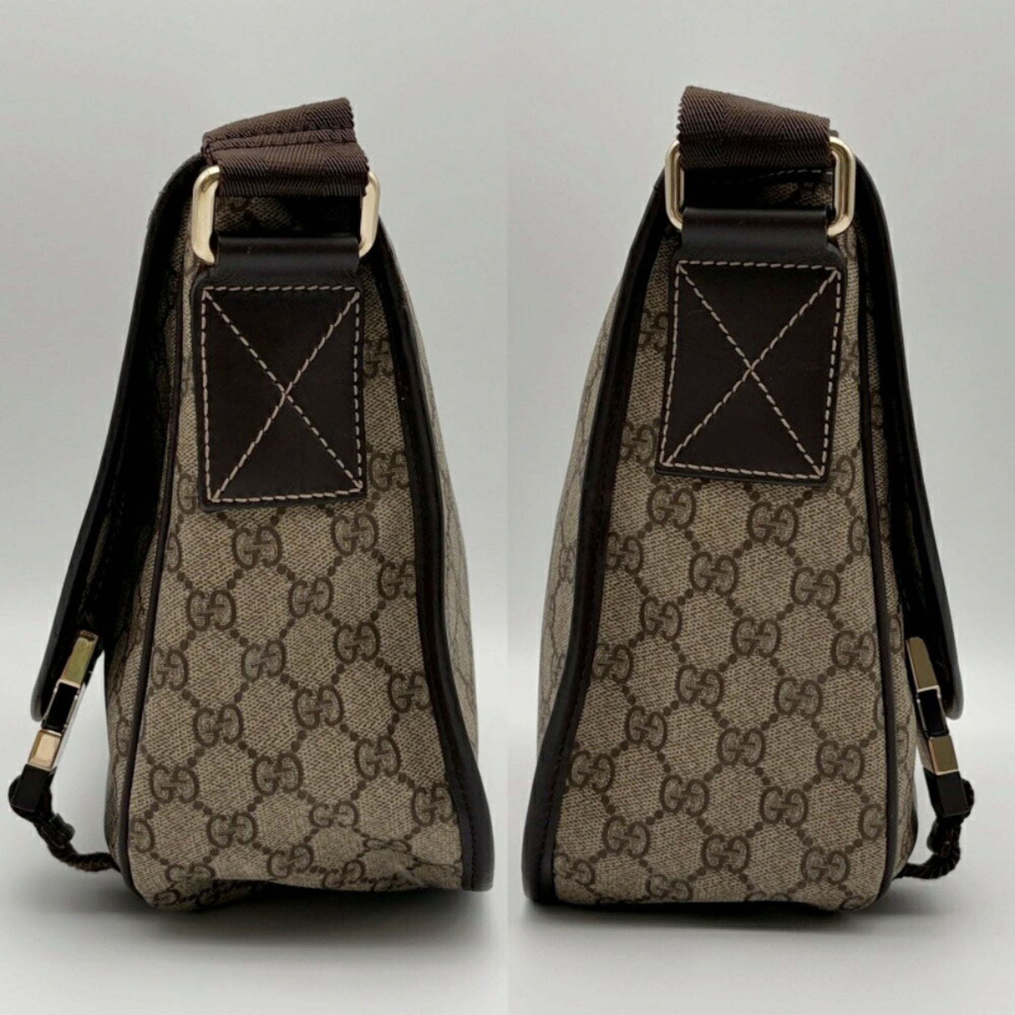 Gucci Beige Brown Pvc Leather Shoulder Bag (Pre-Owned)