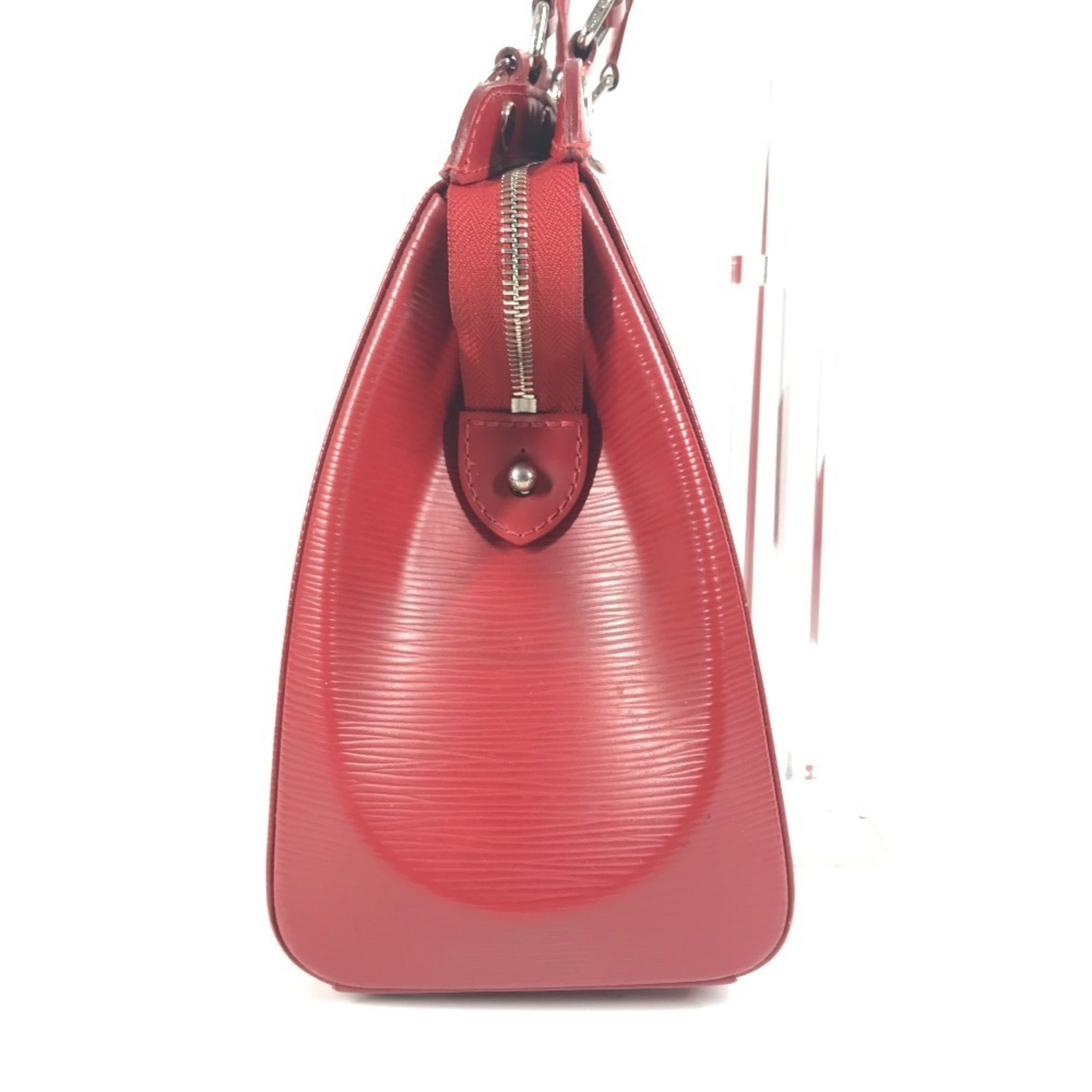 Louis Vuitton Carmine Red Color Epi Leather Handbag Shoulder Bag Tote Bag (Pre-Owned)