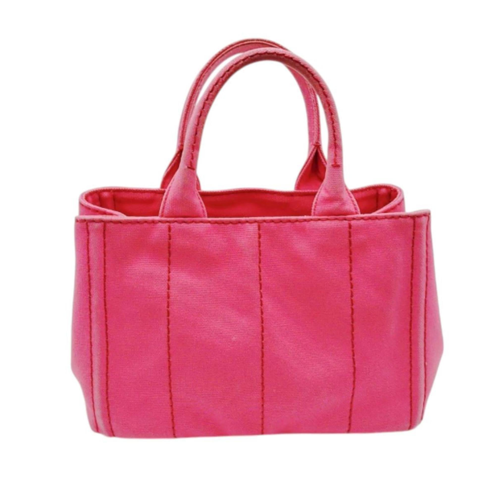 Prada Pink Canvas Tote Bag (Pre-Owned)