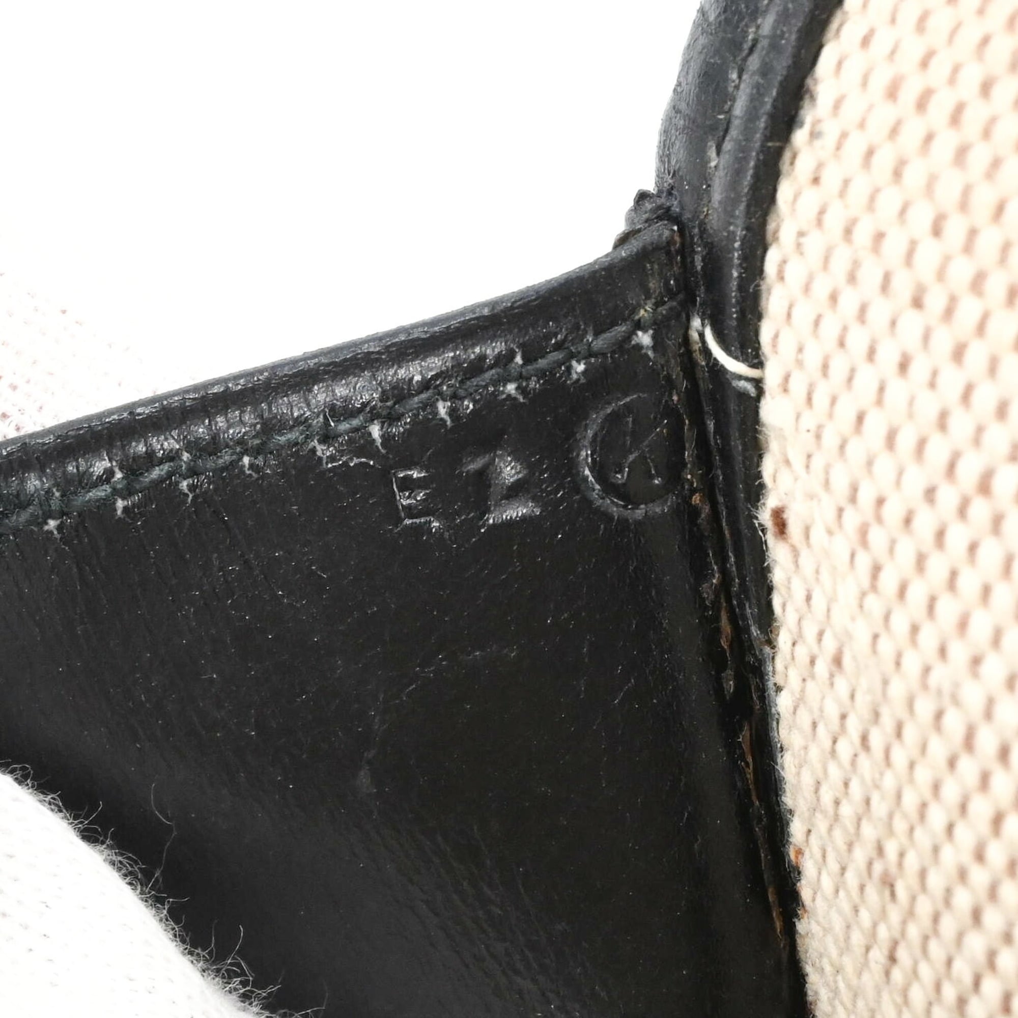 Hermes Jige Black Box Calf Leather Clutch Bag (Pre-Owned)