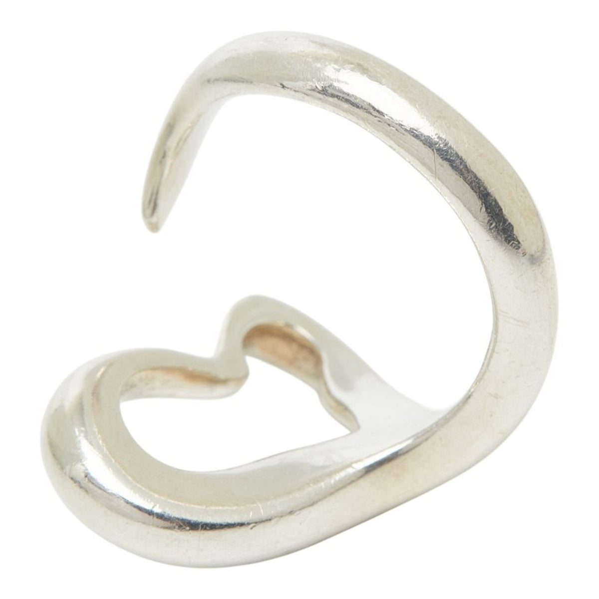 Tiffany Open Heart Silver Silver 925 Band Ring (Pre-Owned)