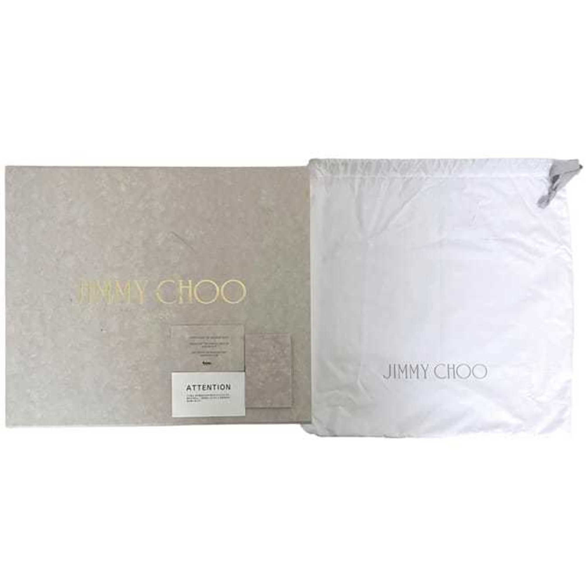 Jimmy Choo Brown Multi-Color Canvas Leather Tote Bag (Pre-Owned)