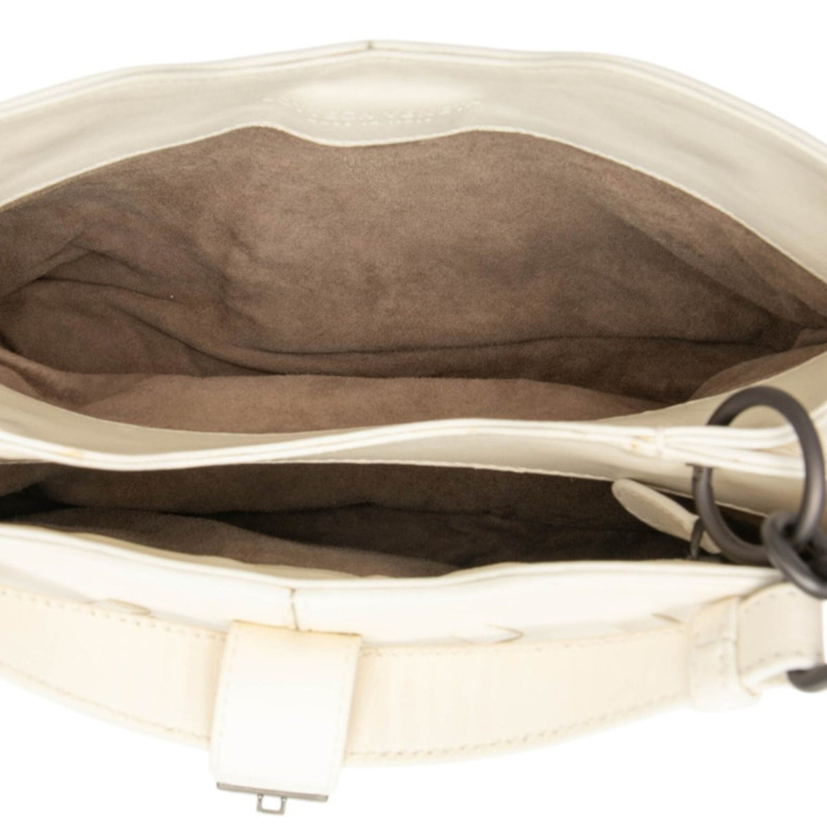 Bottega Veneta Off-White Leather Handbag Shoulder Bag (Pre-Owned)