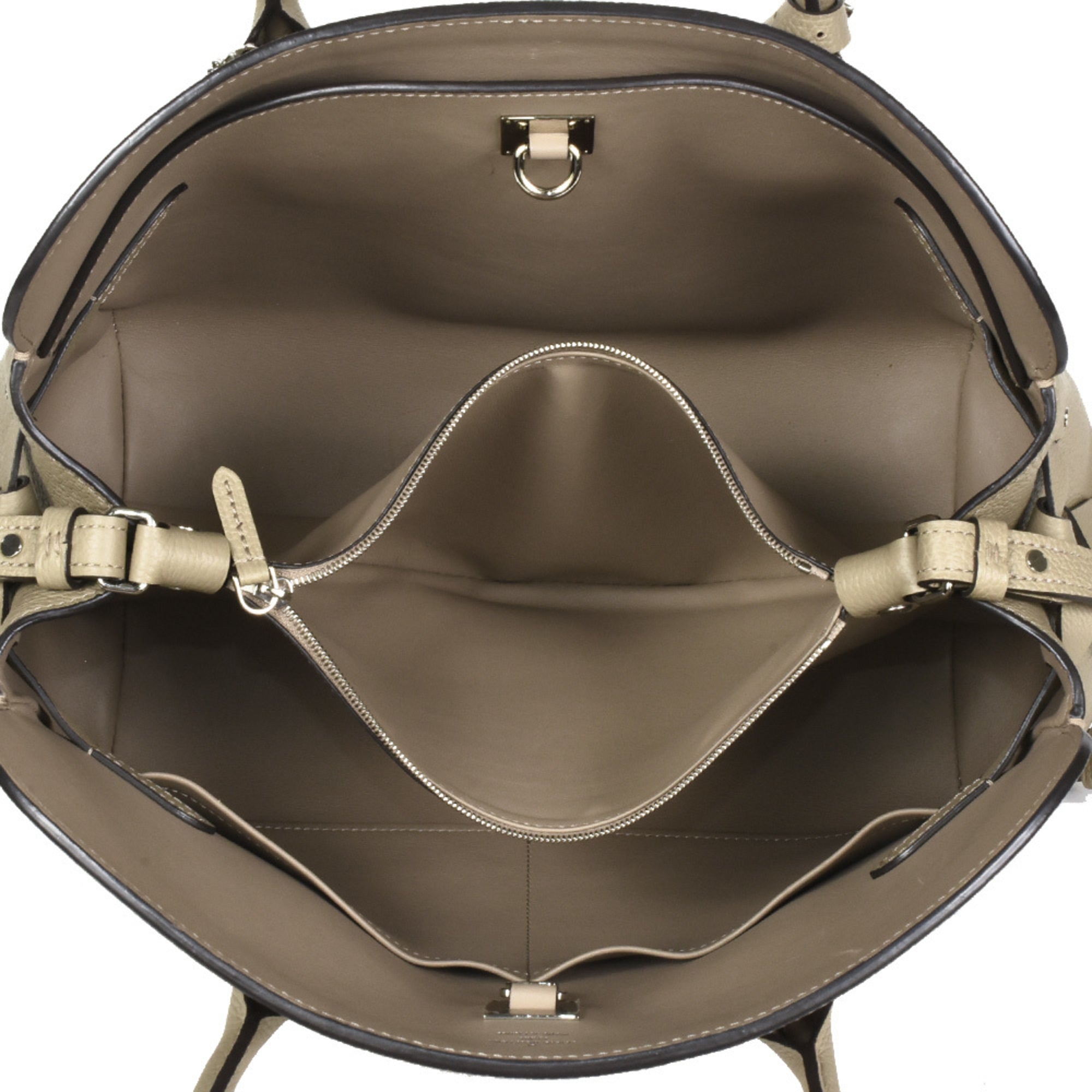 Louis Vuitton Grayish Tourterelle Leather Handbag (Pre-Owned)