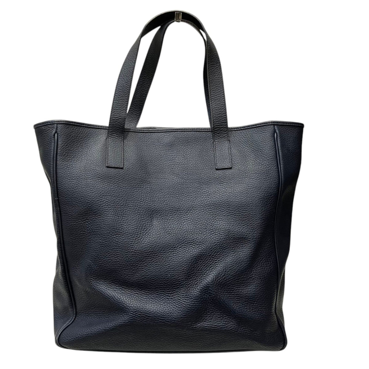 Burberry Navy Leather Tote Bag (Pre-Owned)