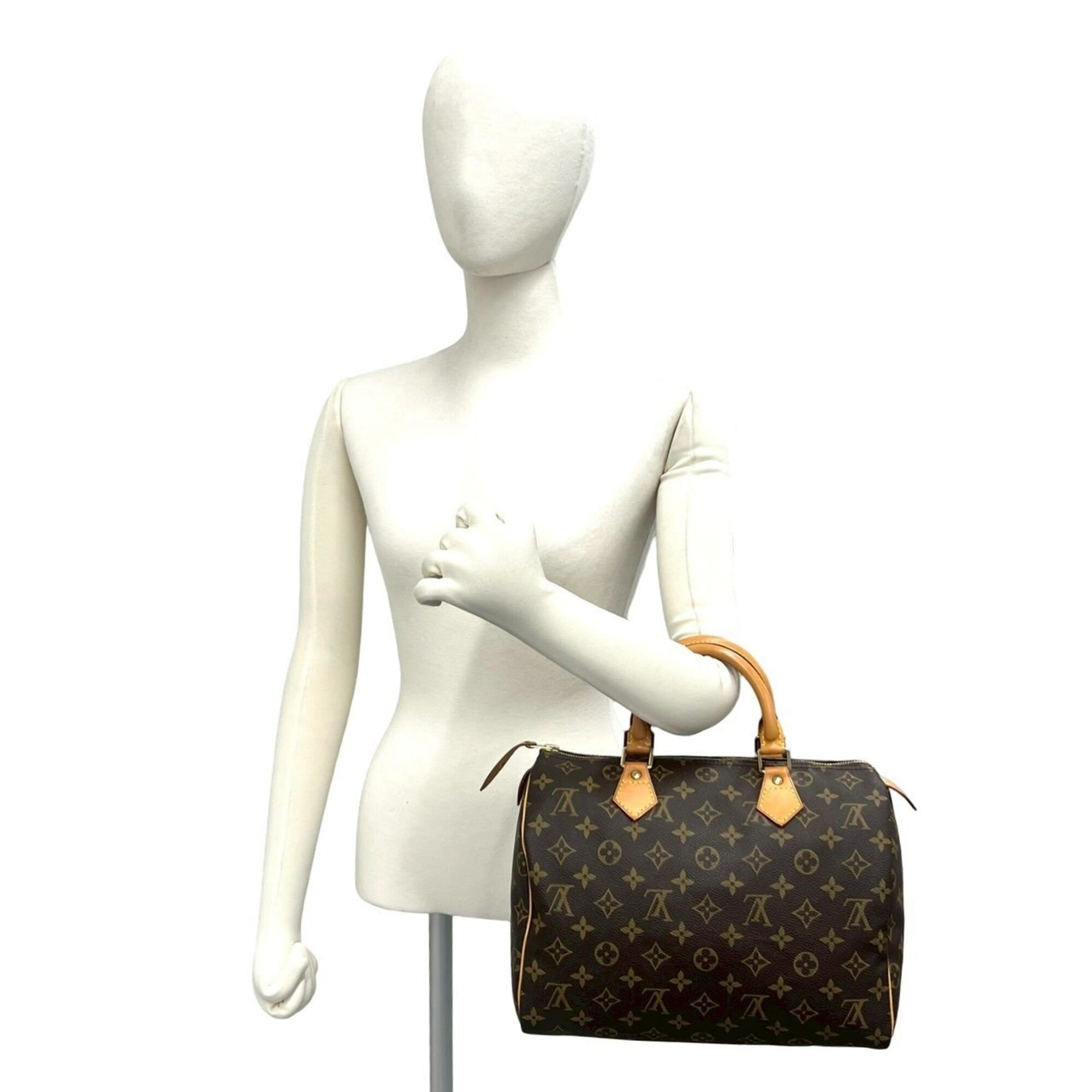 Louis Vuitton Brown Leather Pvc Boston Bag Handbag (Pre-Owned)