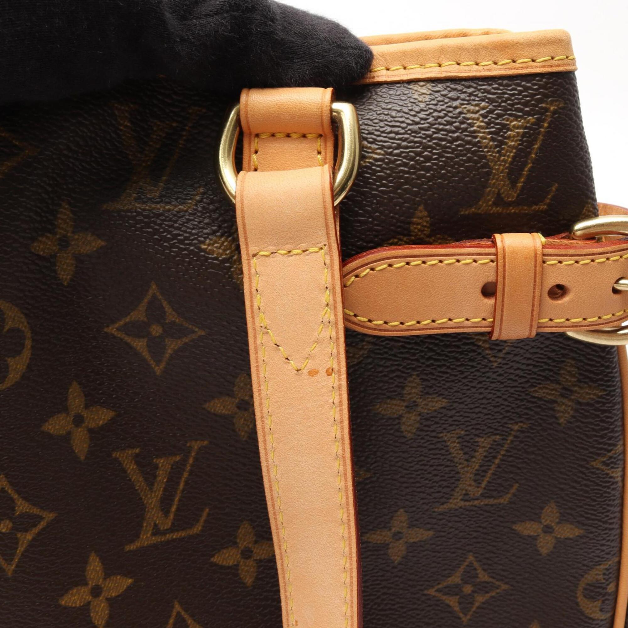 Louis Vuitton Brown Monogram Coated Canvas Leather Handbag Tote Bag (Pre-Owned)