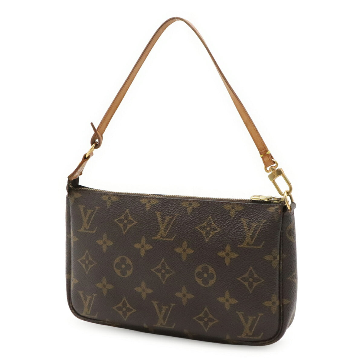 Louis Vuitton Brown Monogram Canvas Handbag Pouch (Pre-Owned)