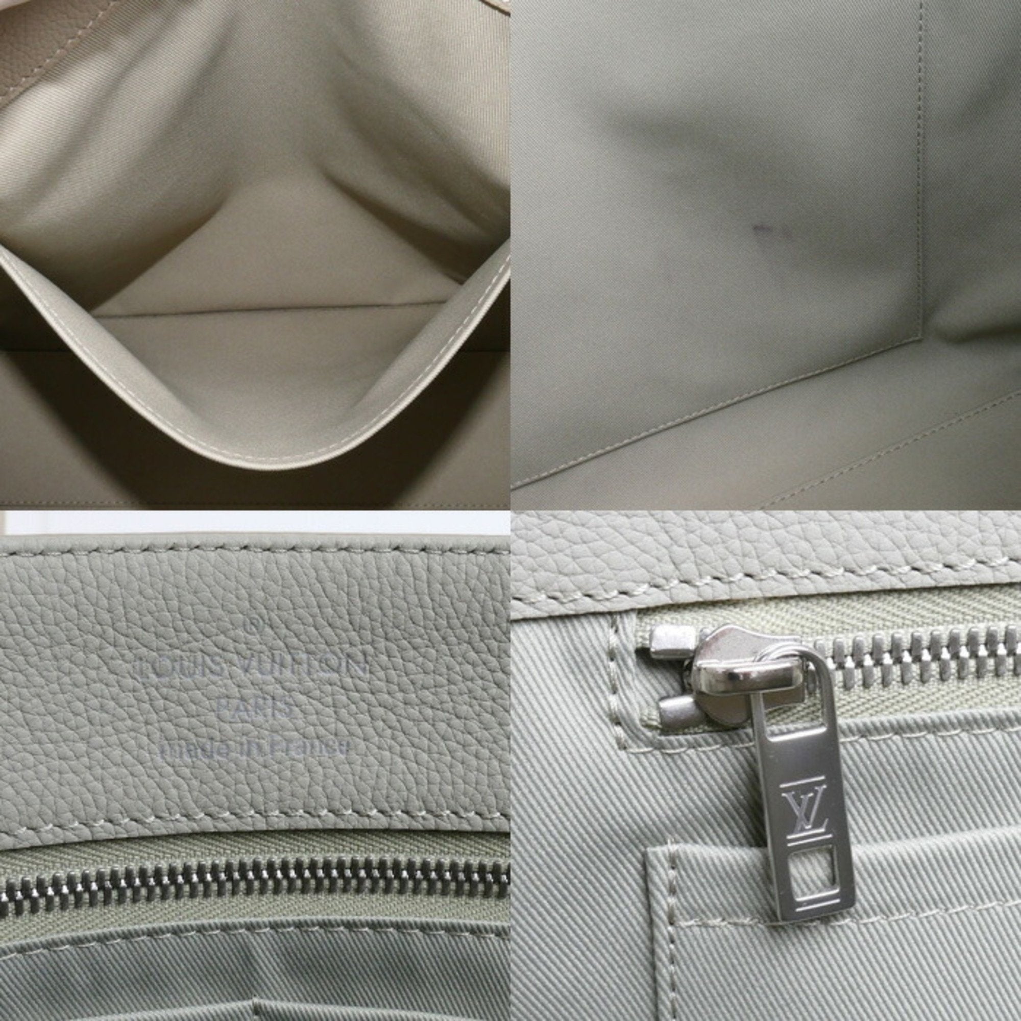 Louis Vuitton Green Leather Tote Bag (Pre-Owned)