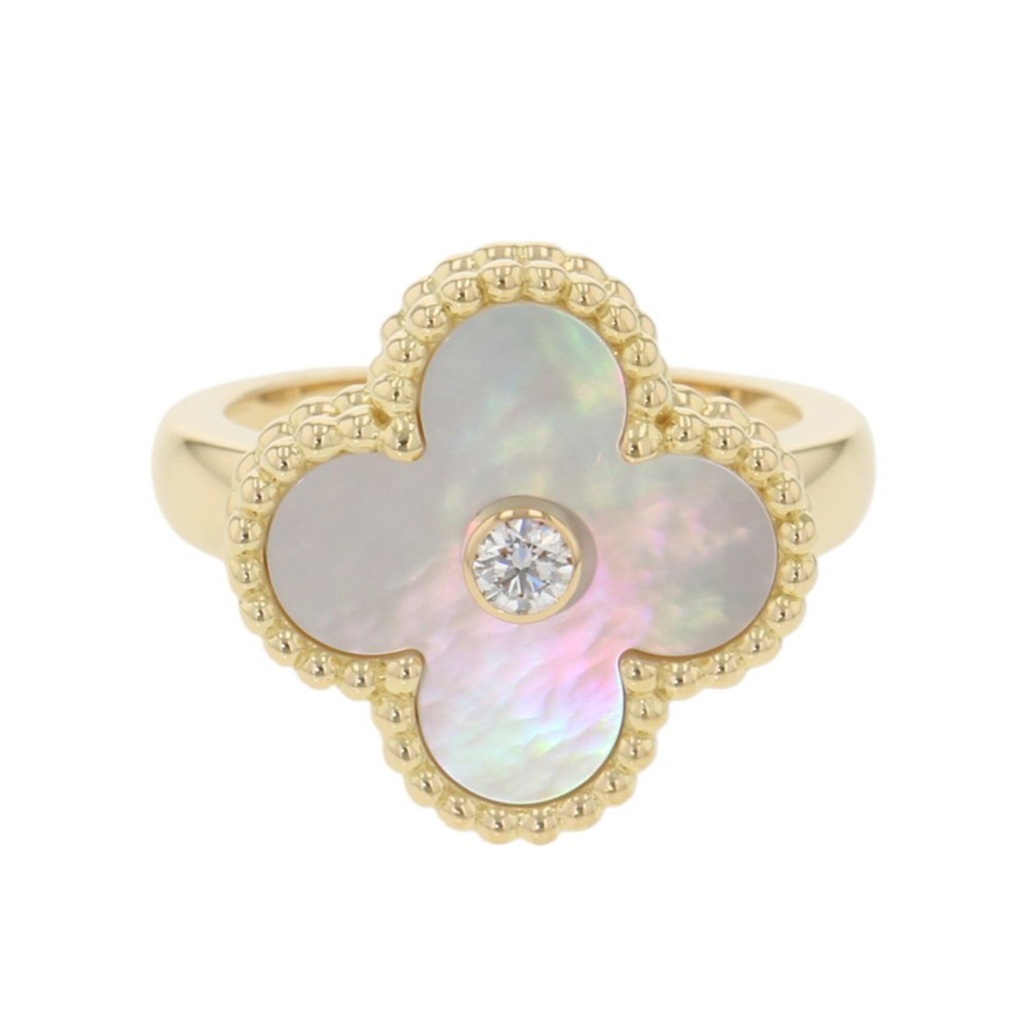 Van Cleef & Arpels Alhambra Yellow Gold (18K) Band Ring (Pre-Owned)