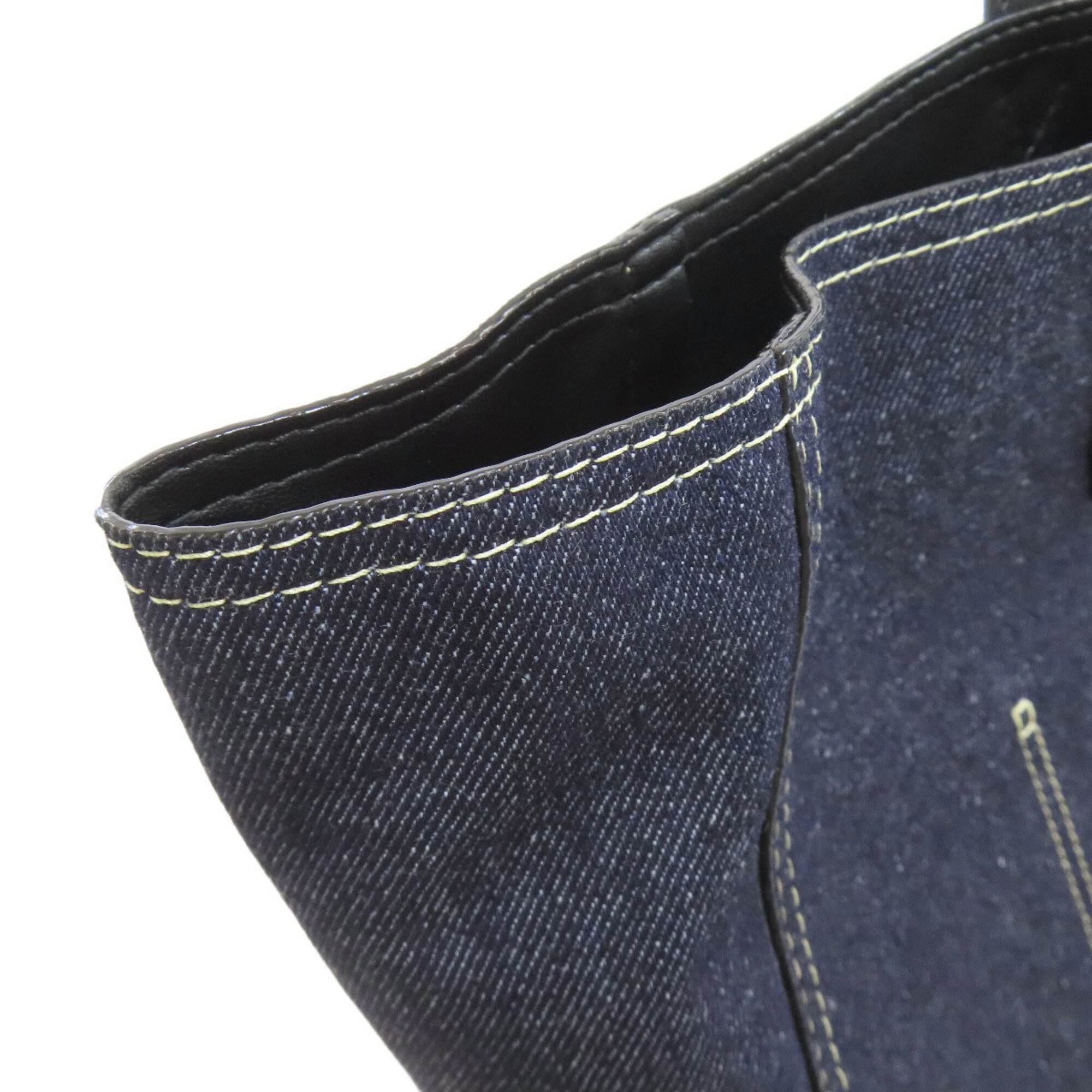 Jimmy Choo Blue Navy Denim Tote Bag (Pre-Owned)