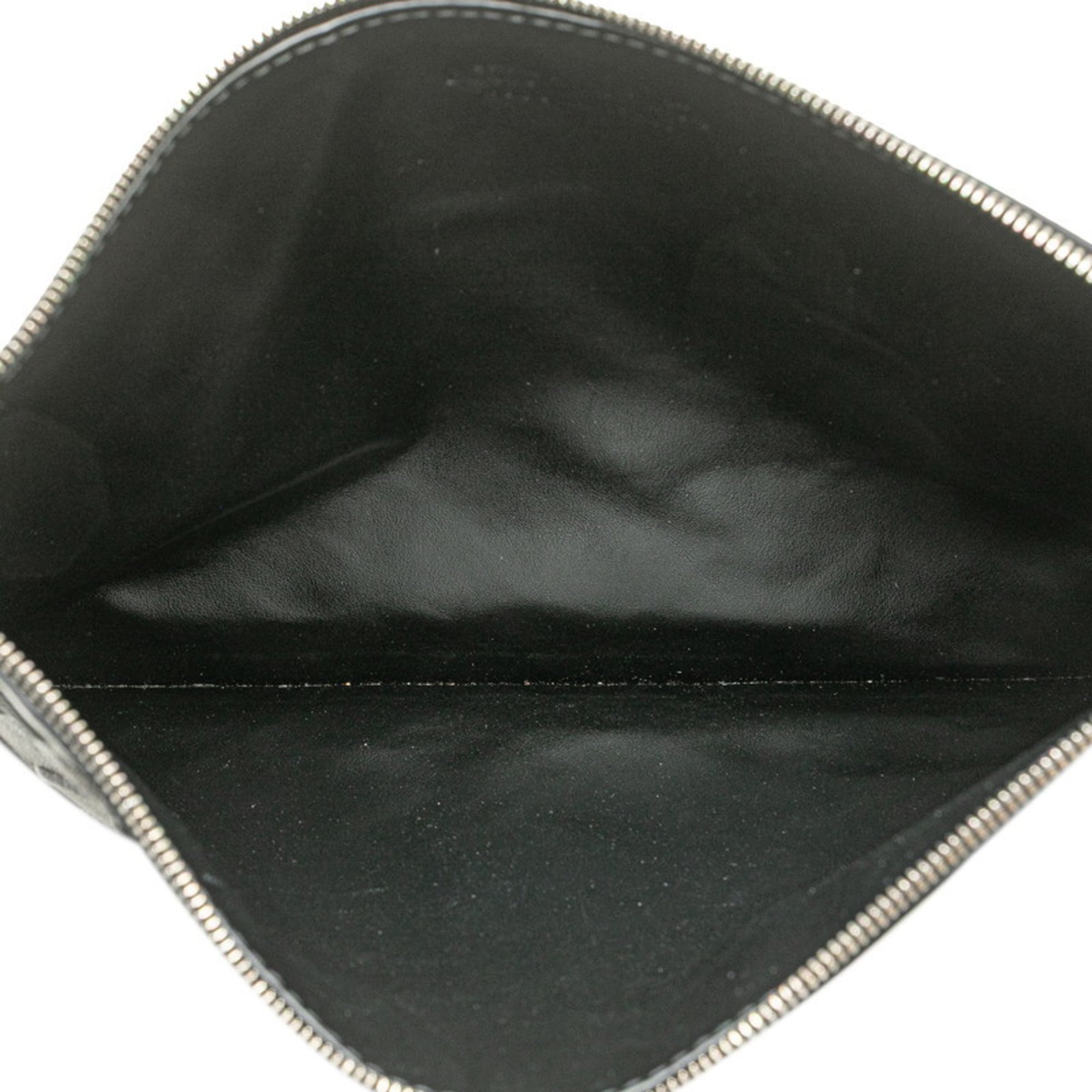 Bottega Veneta Black Leather Clutch Bag (Pre-Owned)