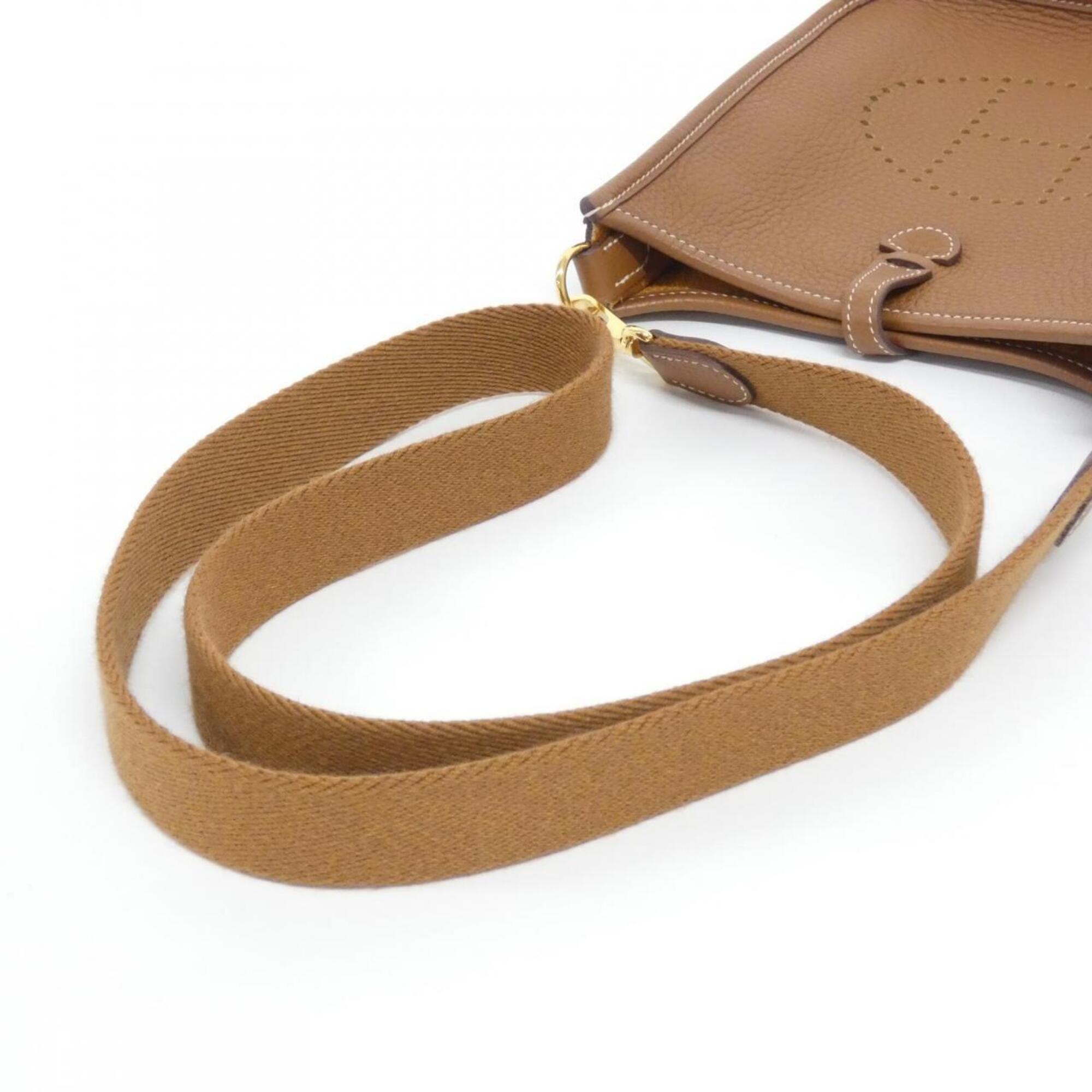 Hermes Gold Taurillon Clemence Leather Shoulder Bag (Pre-Owned)