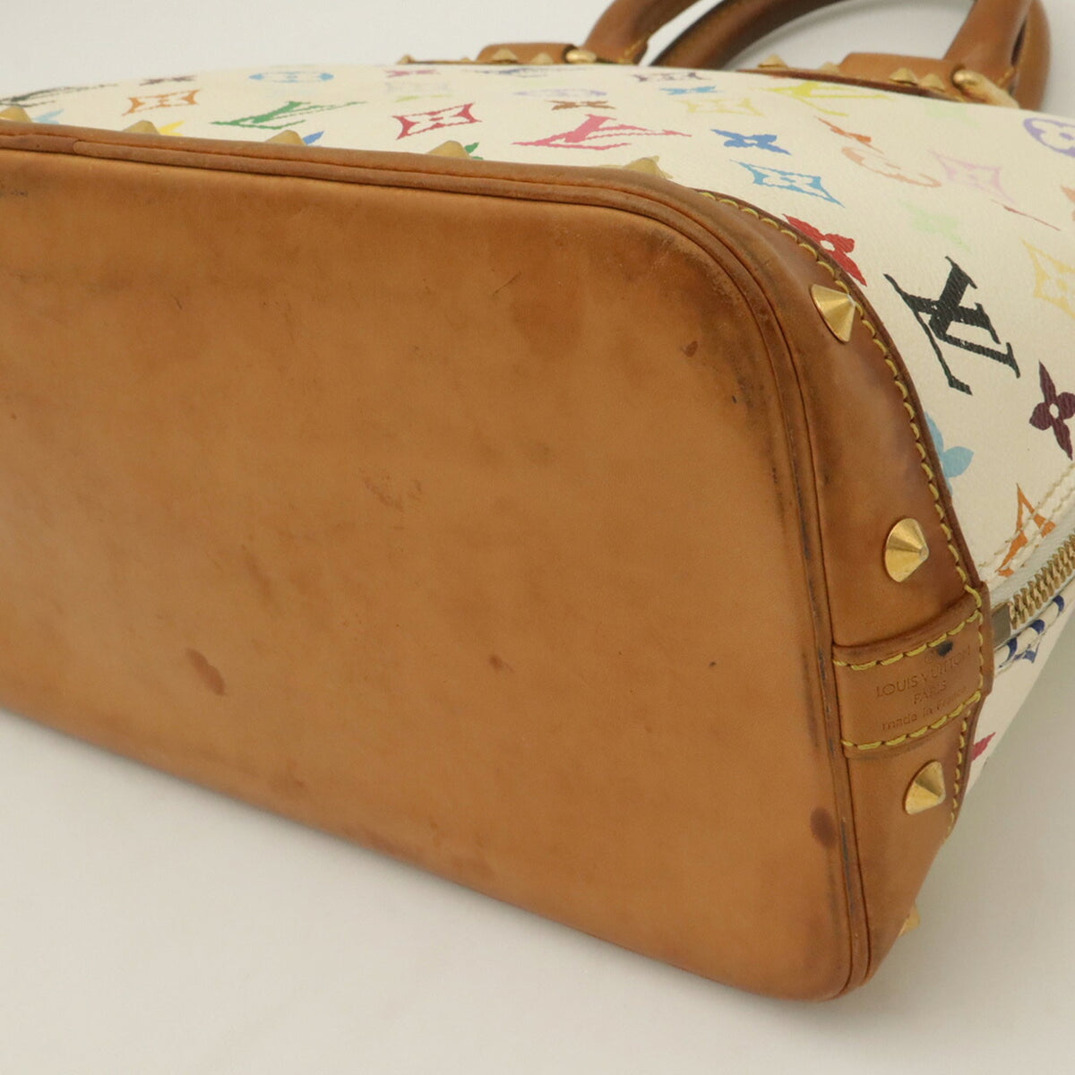 Louis Vuitton Blanc Multi-Color White Monogram Multicolore Canvas Handbag (Pre-Owned)