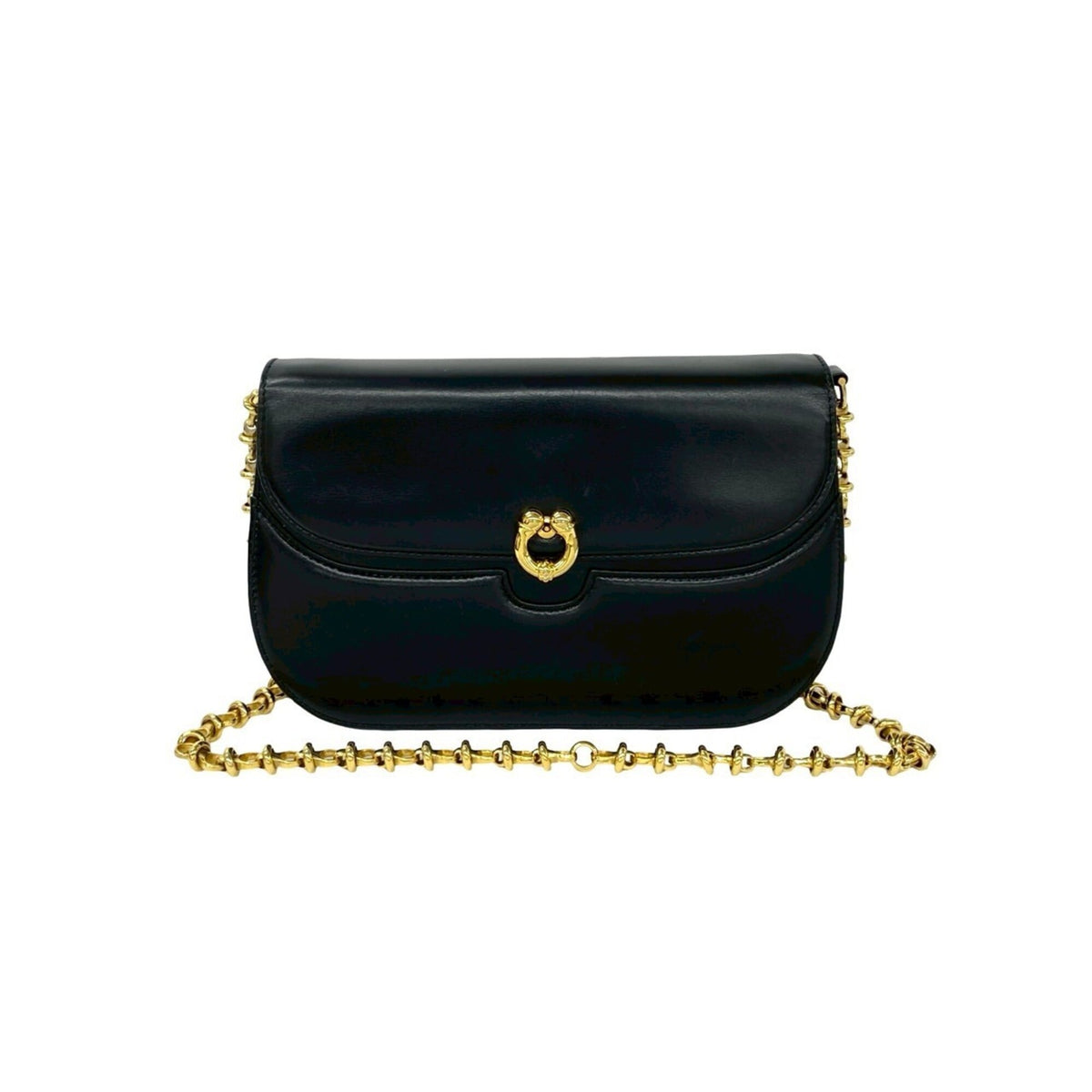 Gucci Black Leather Pochette Shoulder Bag (Pre-Owned)
