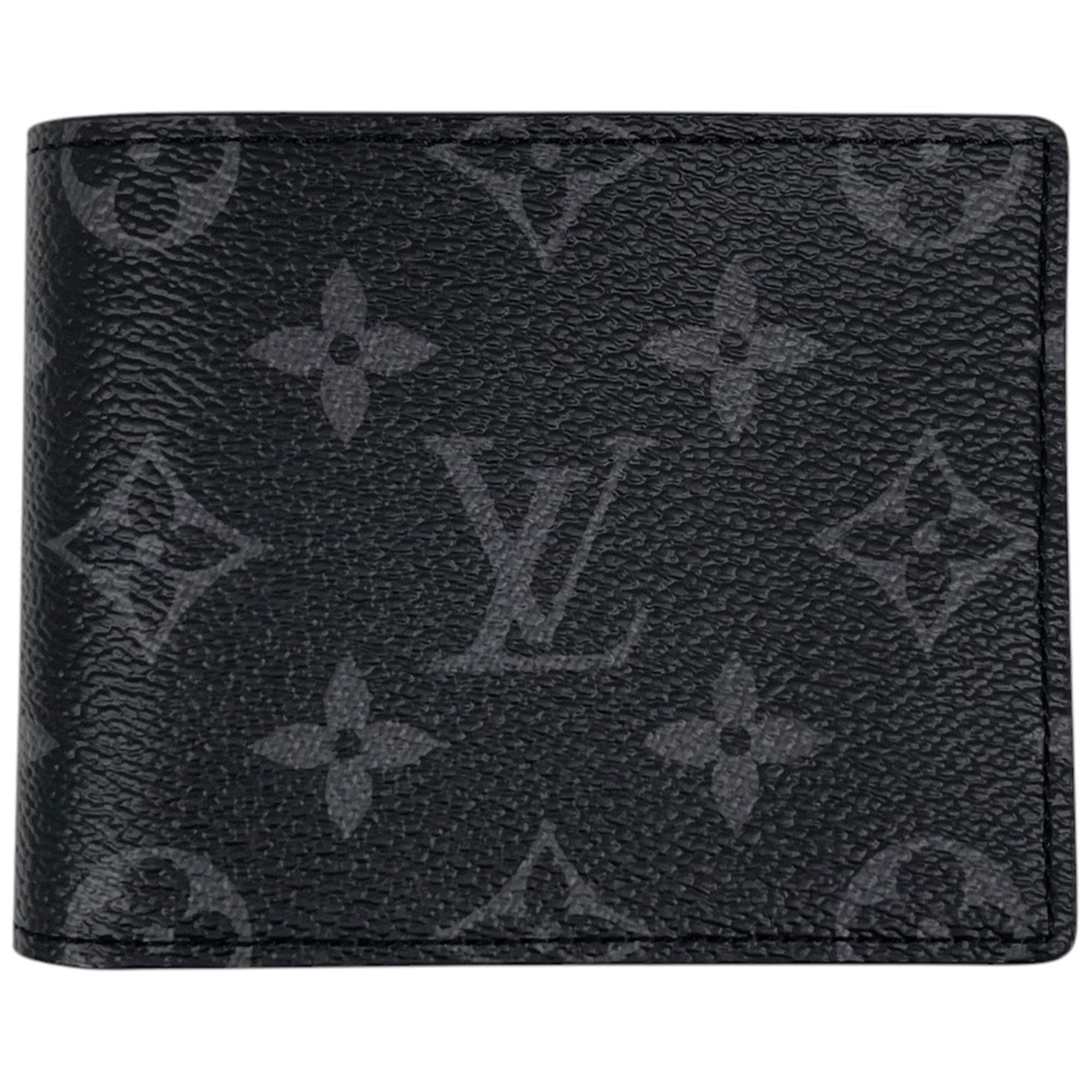 Louis Vuitton Black Noir Monogram Eclipse Wallet (Bi-Fold) (Pre-Owned)