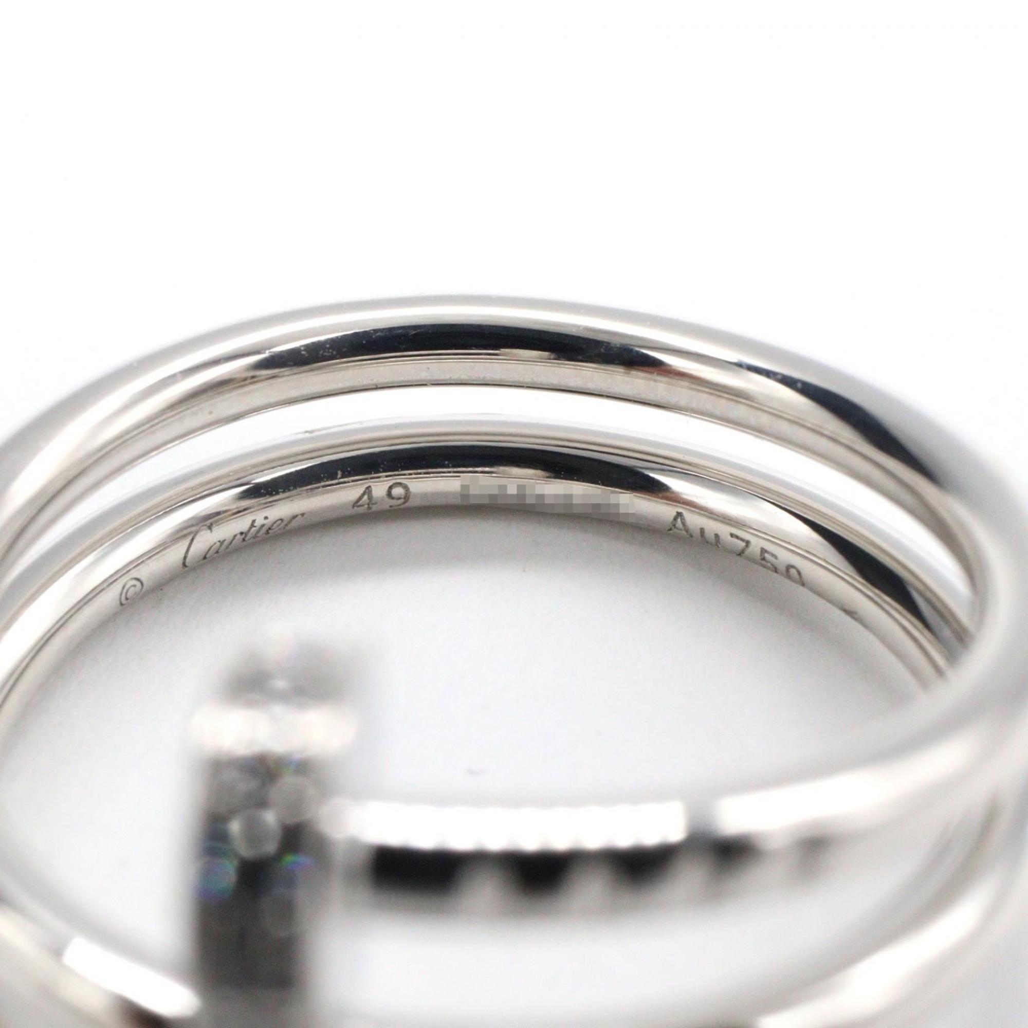 Cartier Silver Clear Band Ring (Pre-Owned)