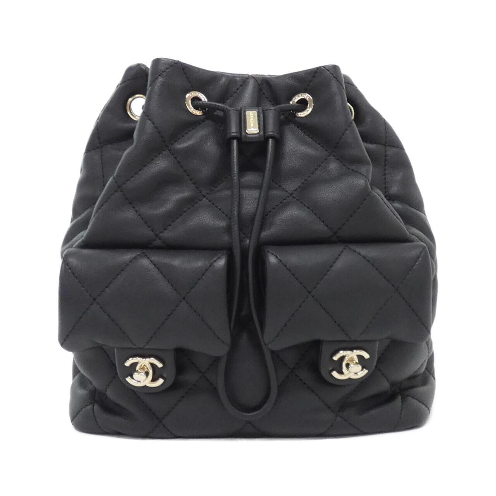 Chanel Black Leather Backpack (Pre-Owned)