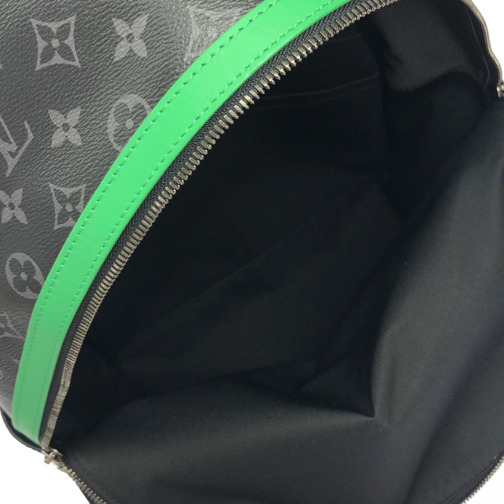 Louis Vuitton Black Green Coated Canvas Backpack (Pre-Owned)
