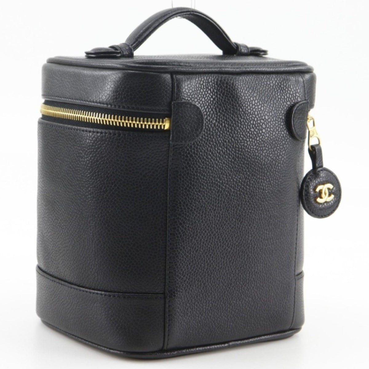 Chanel Black Grained Calfskin Handbag Pouch (Pre-Owned)