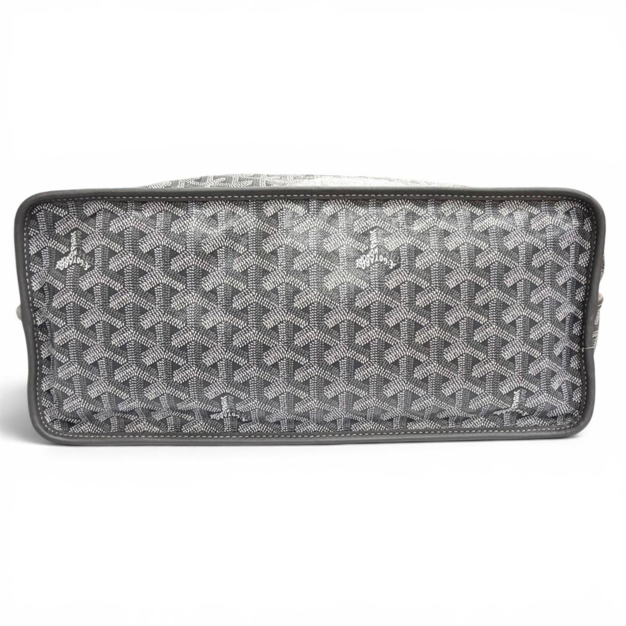 Goyard Gray Leather Canvas Pouch Tote Bag (Pre-Owned)